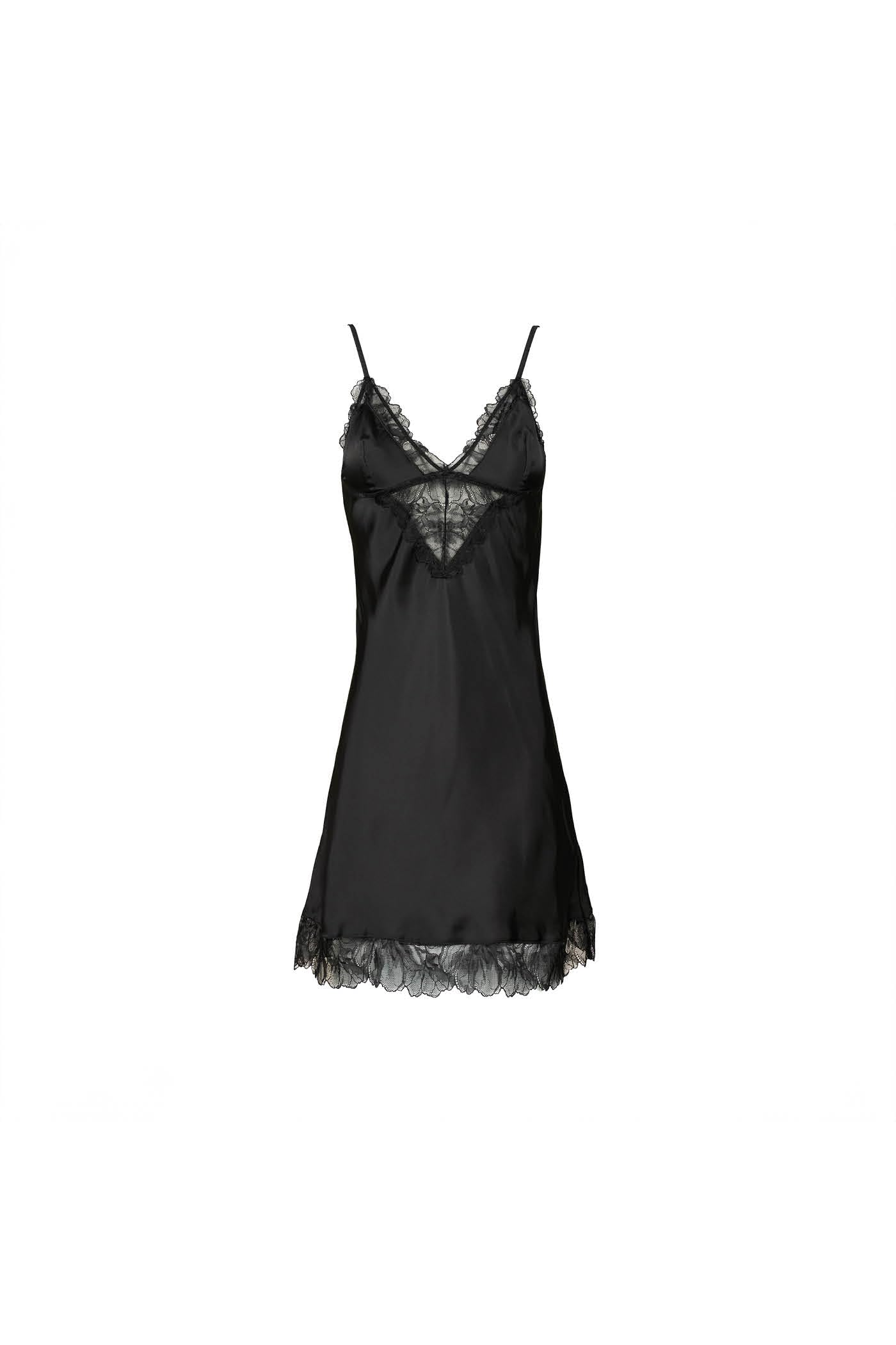 Goldenpoint Dark Grace Sottoveste in Satin e Pizzo