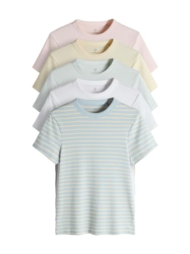 Next The Set magliette donna coste manica corta 5 pezzi