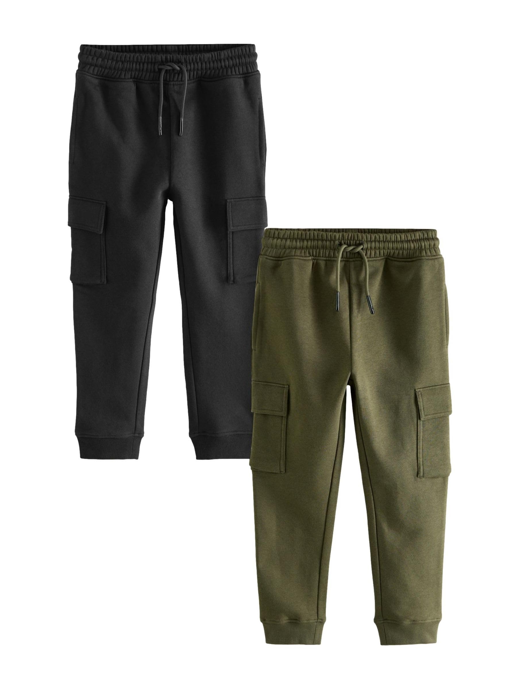 Next Cargo Slim Pantaloni Jogging Ragazzo 146 Black Grey 2pz