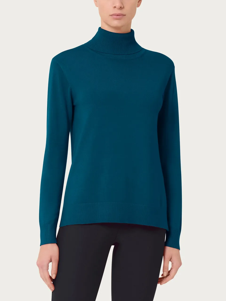 Ragno Four Seasons Dolcevita maglia blu misto viscosa