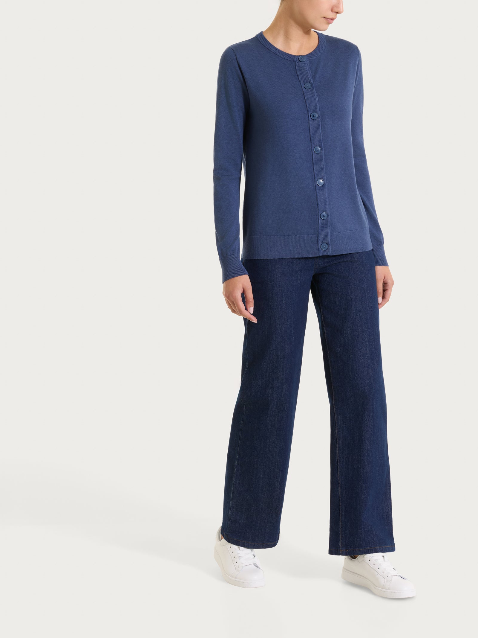 Ragno Four Seasons Cardigan con bottoni Oceana misto viscosa