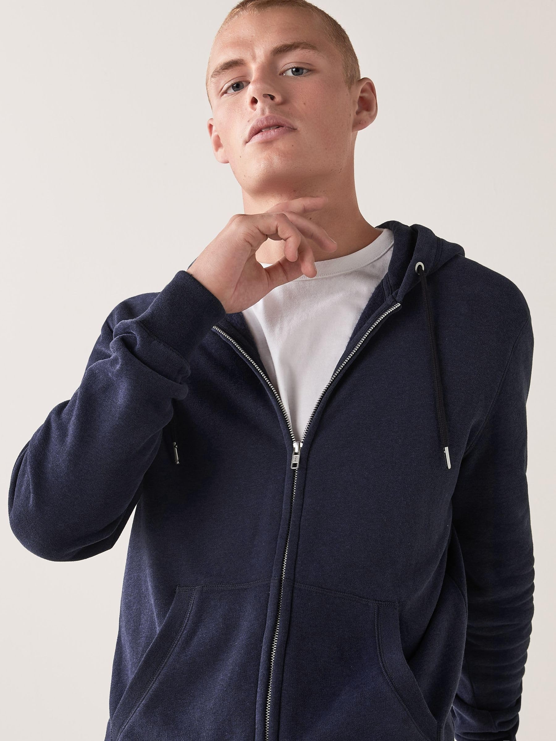 Next felpa zip-up uomo cappuccio cotone spazzolato 3XL