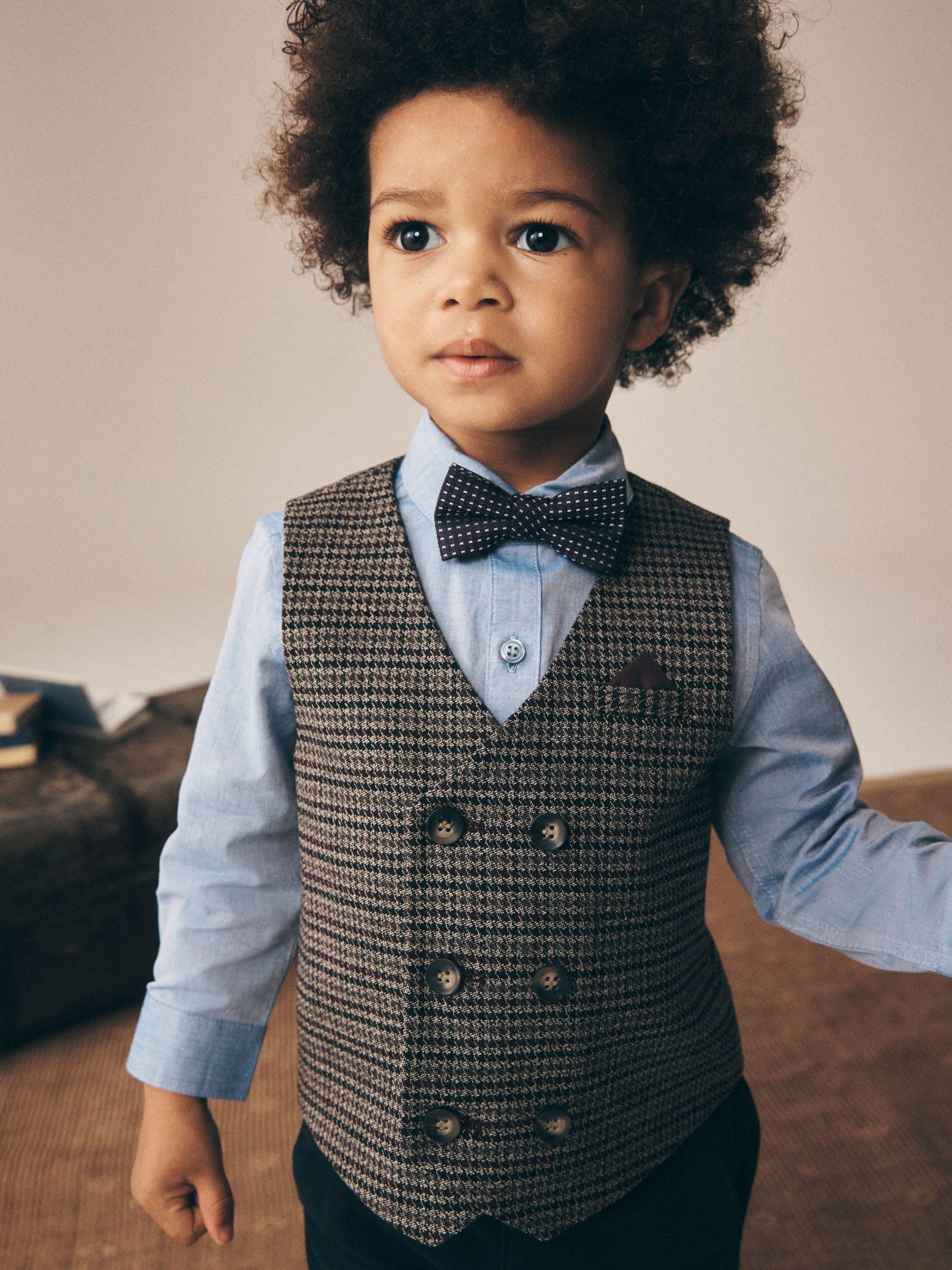 Geo Next set gilet camicia farfallino bambino 80-86 elegante