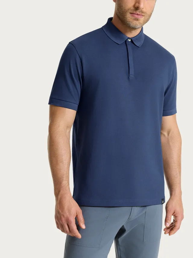 Ragno Sport Cotton Piquet Stretch Polo Naval Academy Blu