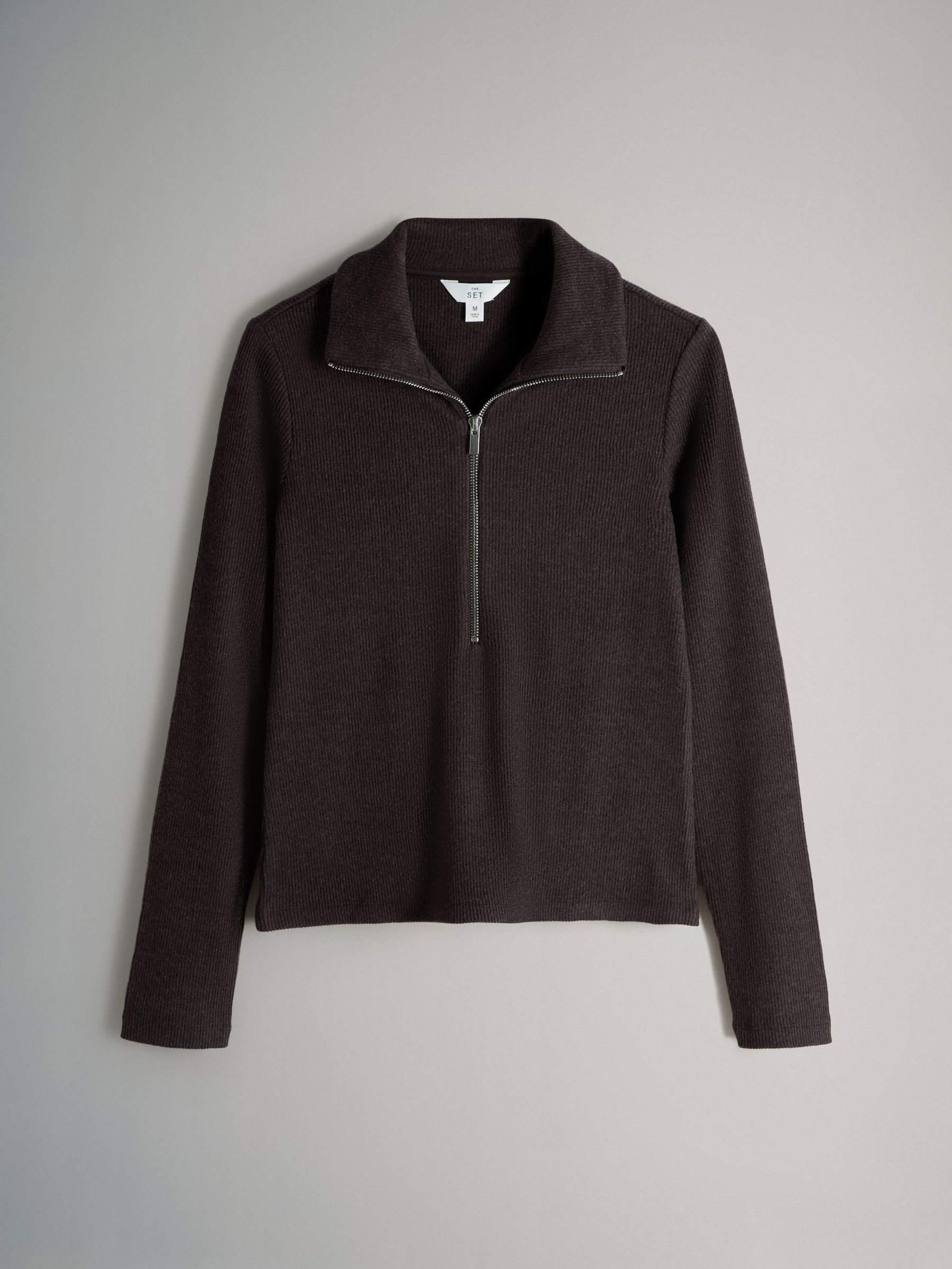 Geo Next The Set maglione collo alto donna 2 pezzi coste zip
