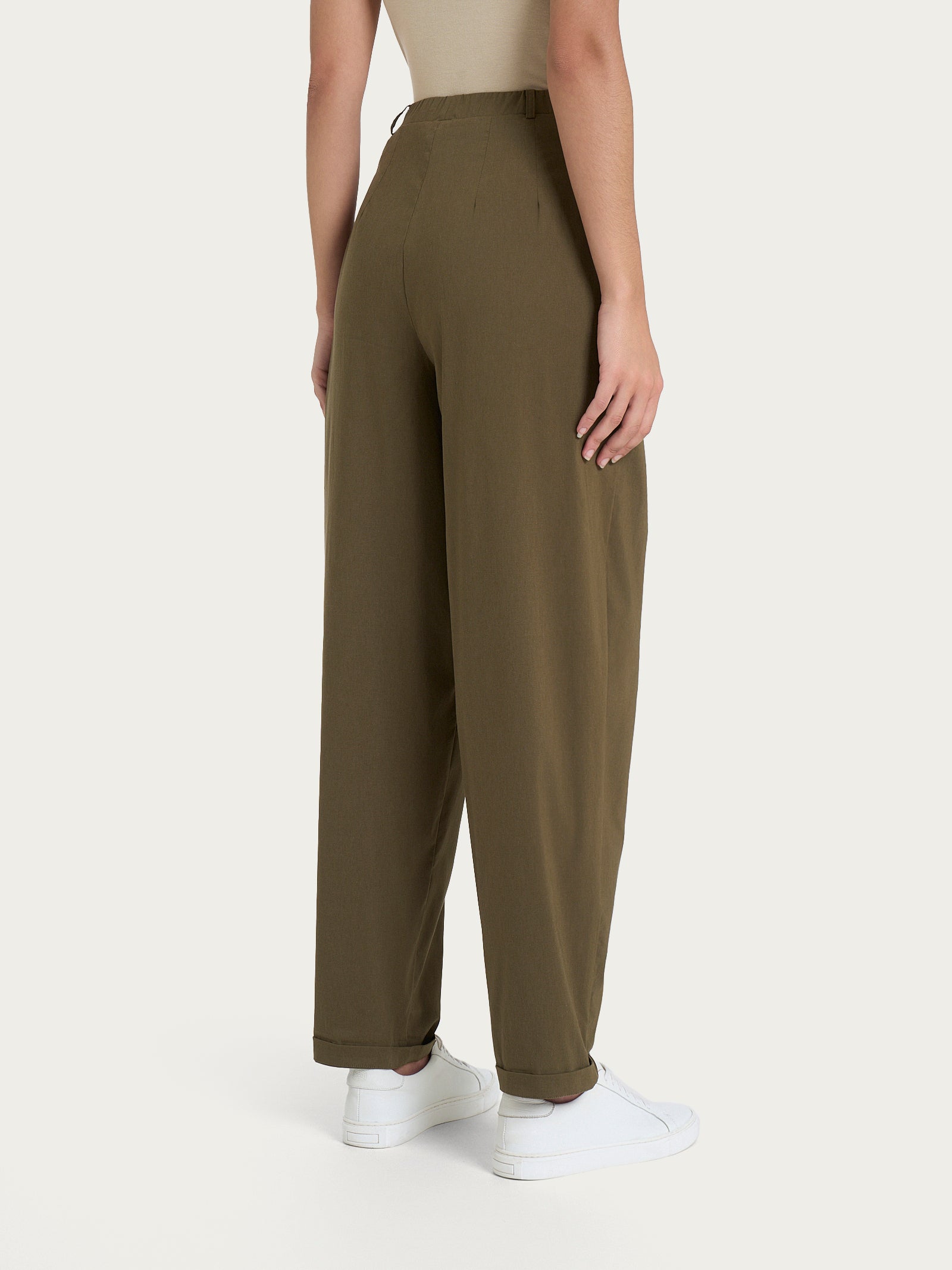 Ragno Super Fresh Pantalone Carrot donna tasche Dark Olive