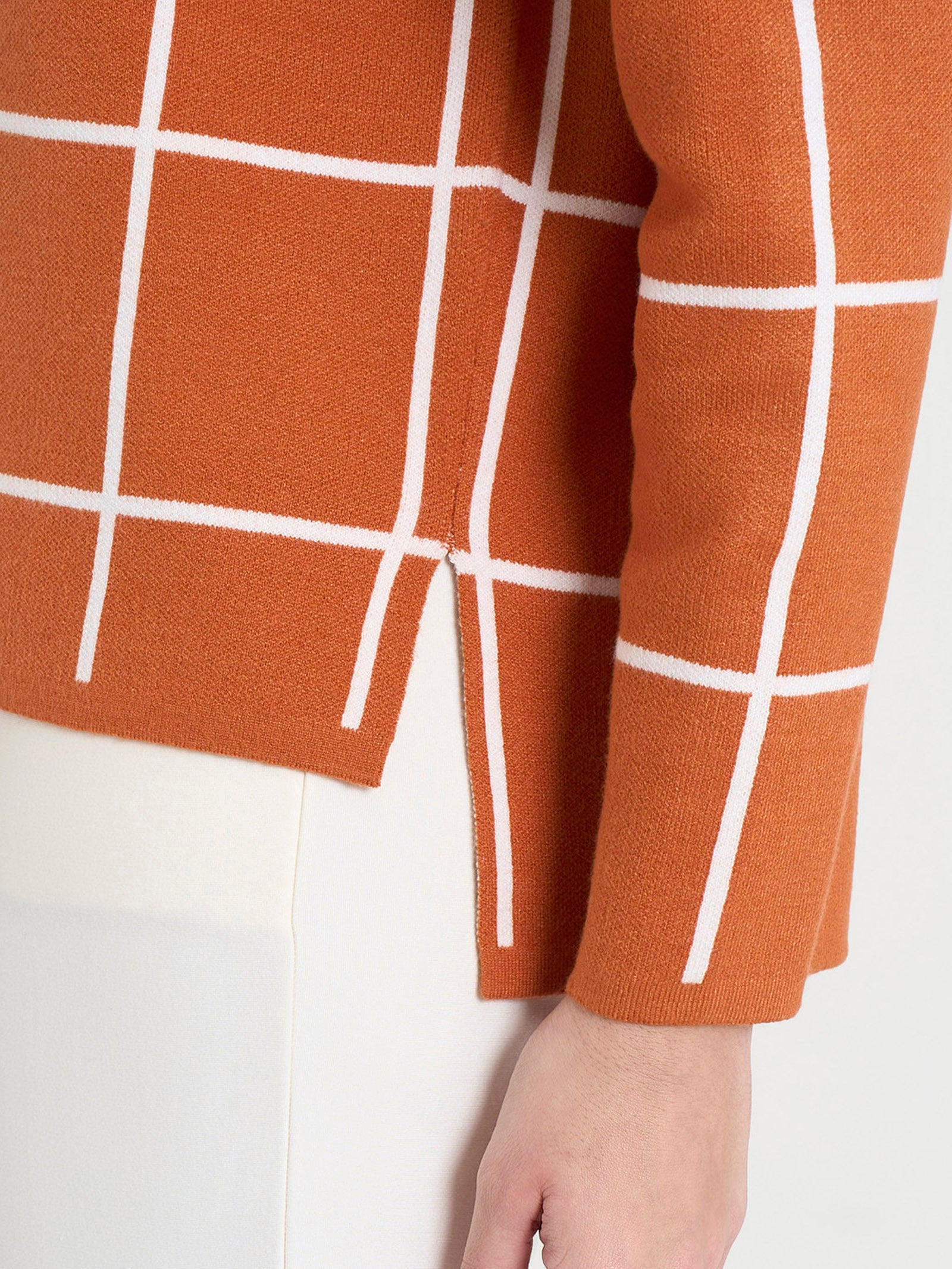 Ragno Super Soft Maglia Barchetta Fantasia Check Rust boxy calda