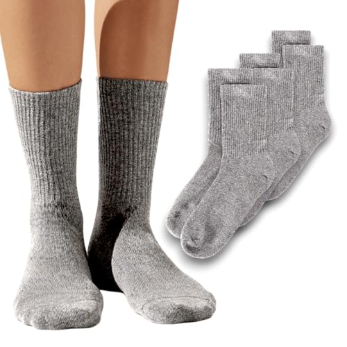 Lady C Calze Corte Cotone Antisudore 3 Paia Grigio