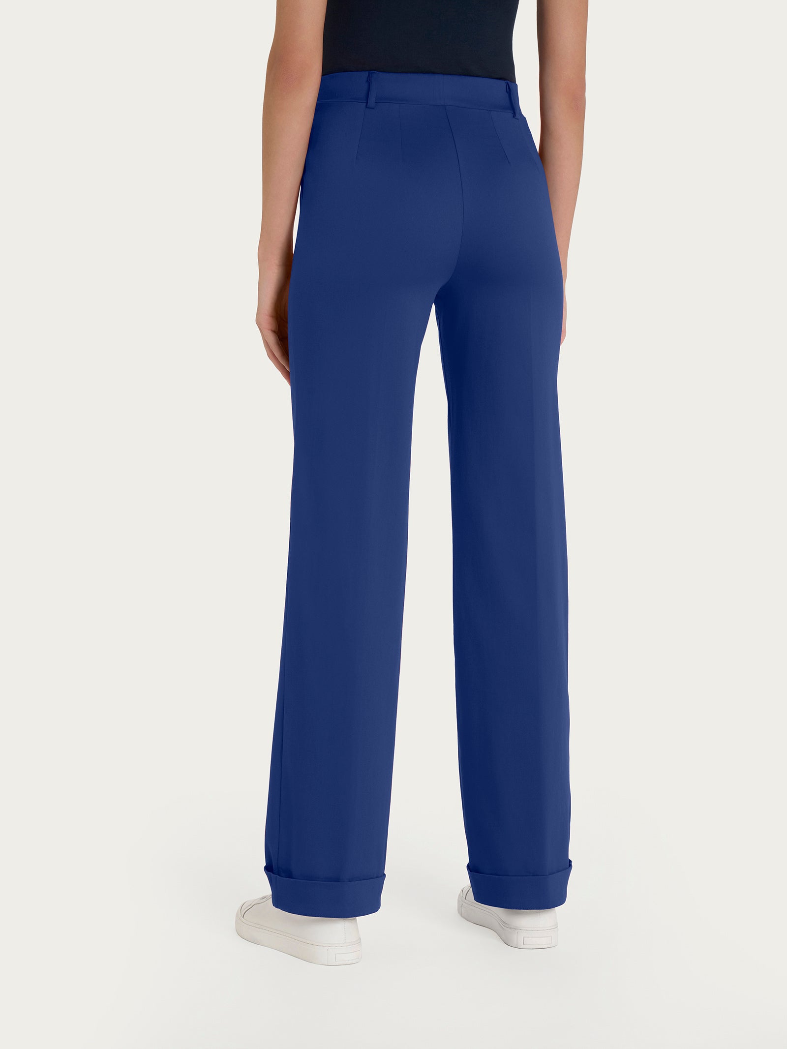 Ragno Satin Power pantalone dritto cotone Blueberry