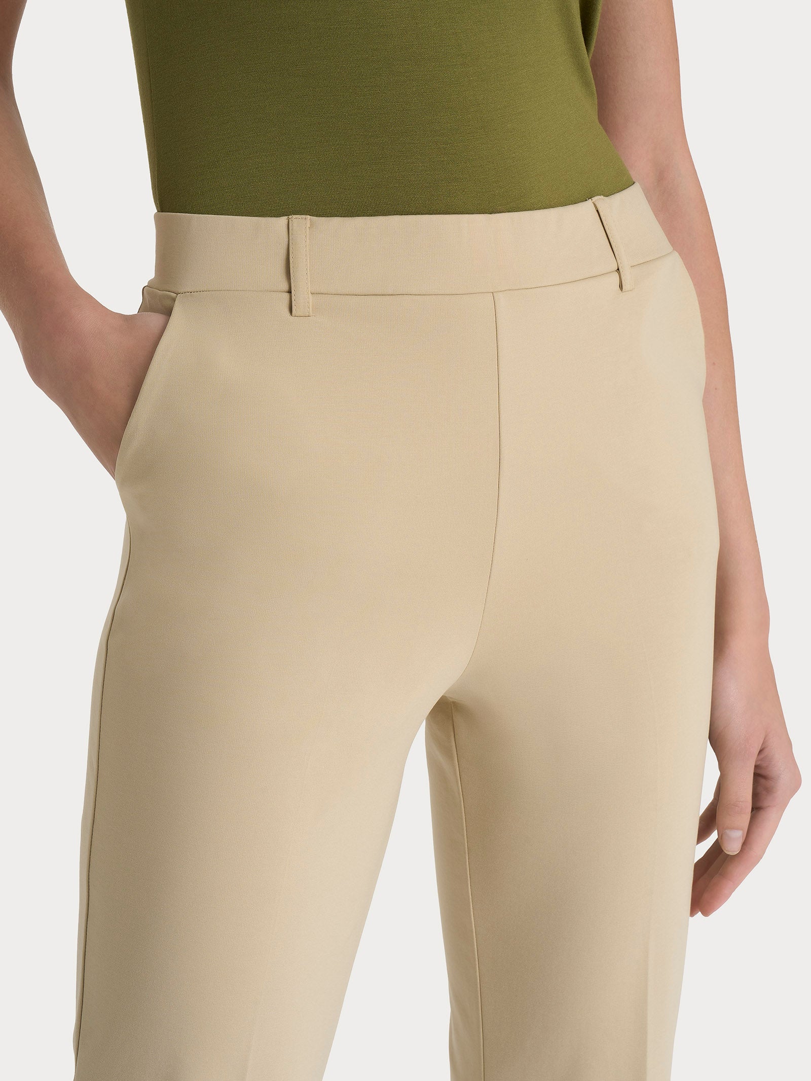 Ragno Compact Light pantalone dritto donna Irish Cream cotone