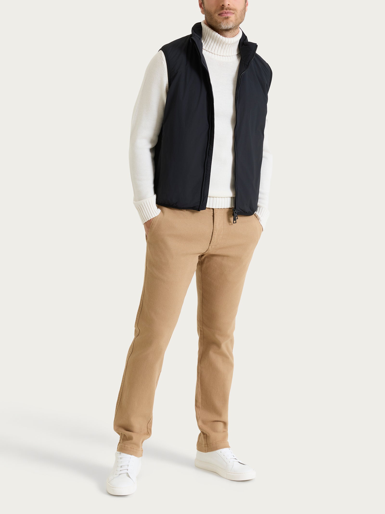 Ragno gilet smanicato 100 grammi lana nero uomo