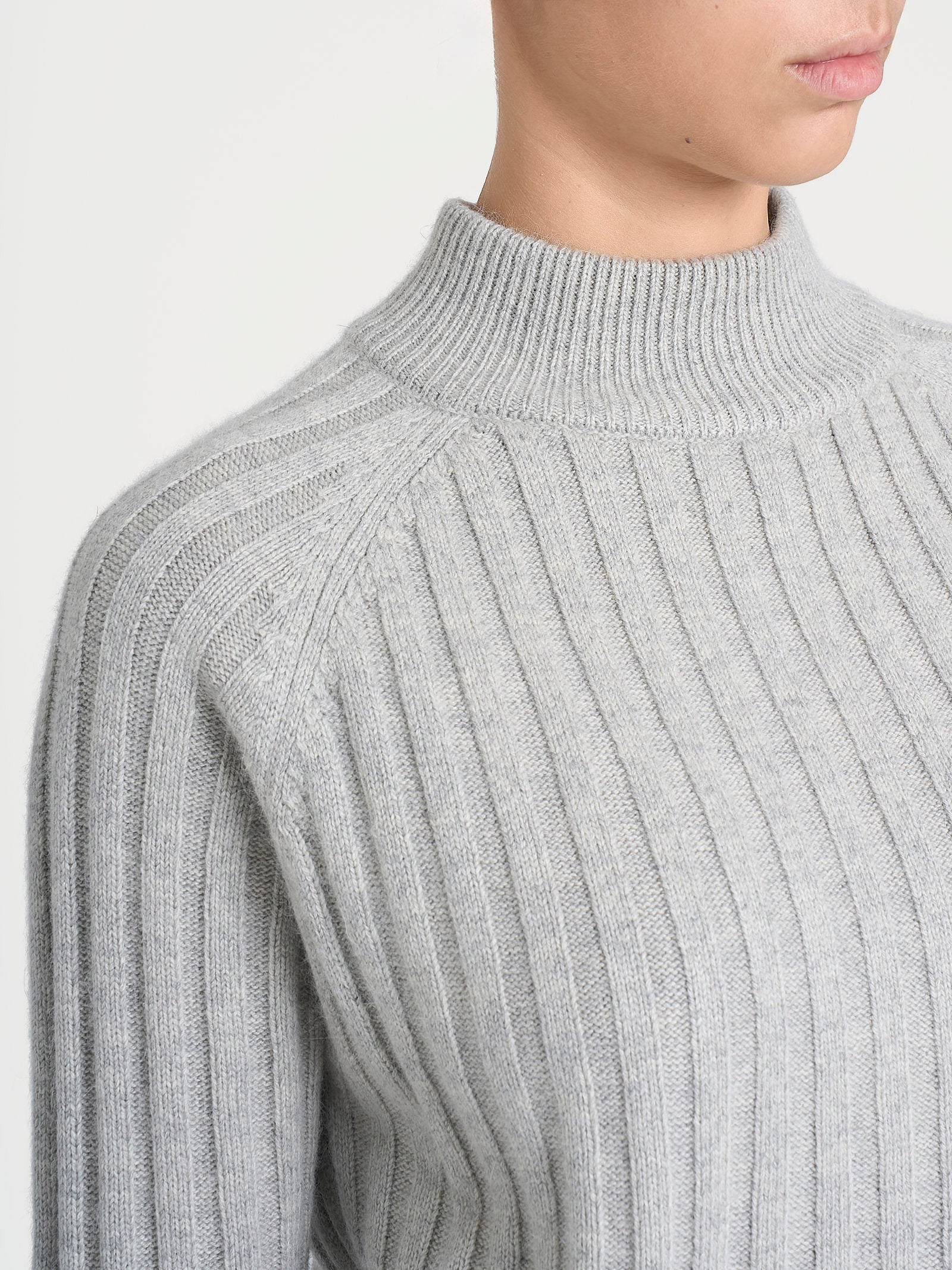 Ragno Natural Soft Lupetto Coste Maglia Ghiaia Mel. Collo Alto