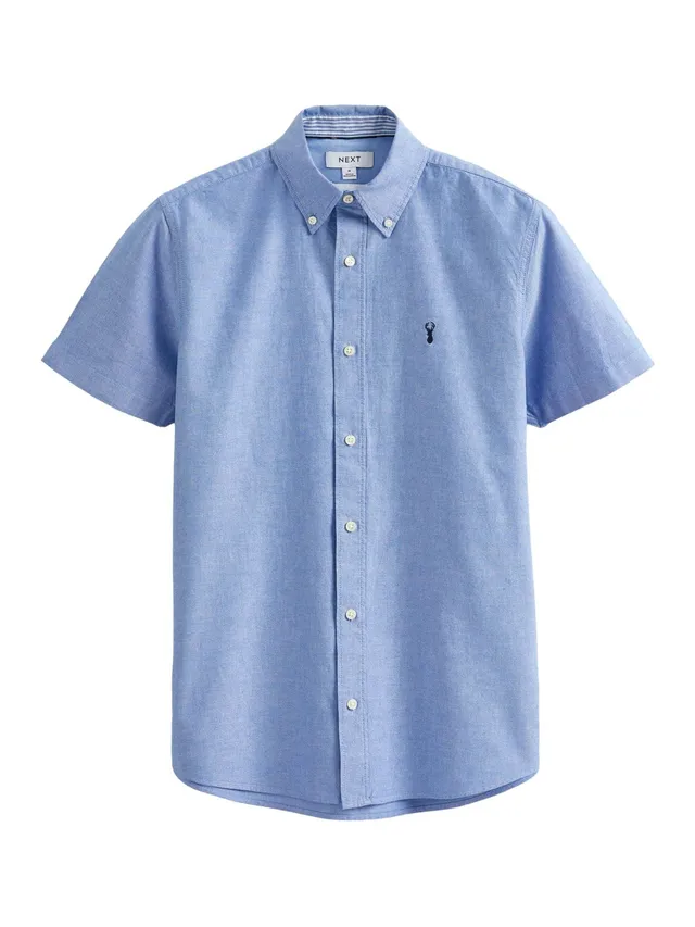 Next Oxford Slim Camicia Uomo Manica Corta Taglia L Cotone