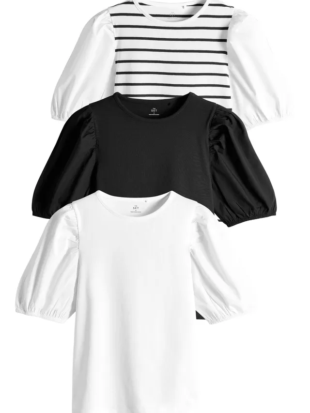 Next The Set T-shirt maniche a palloncino confezione 3 donna