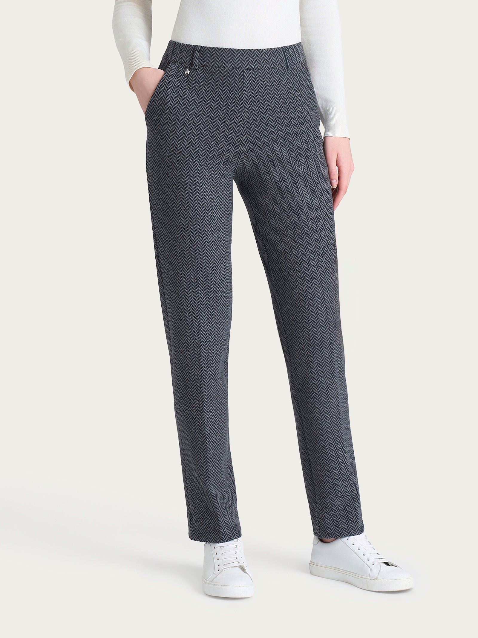 Ragno Compact Pantalone Dritto Oscuro Mel Eco Jacquard