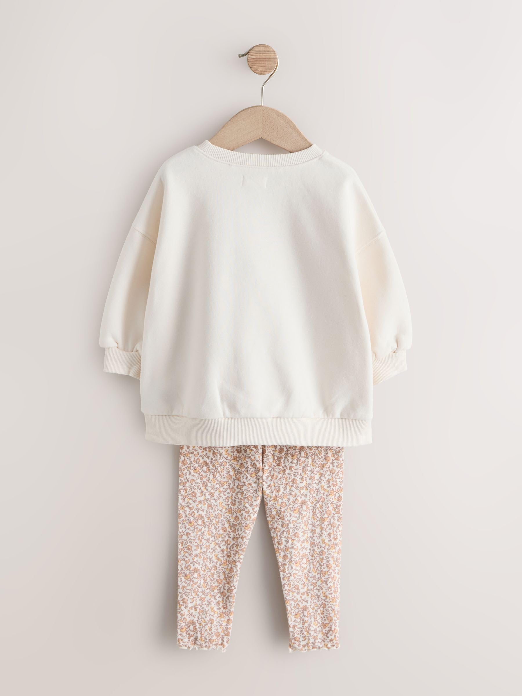 Next completo bambina felpa e leggings 2 pezzi 92-98 comodo