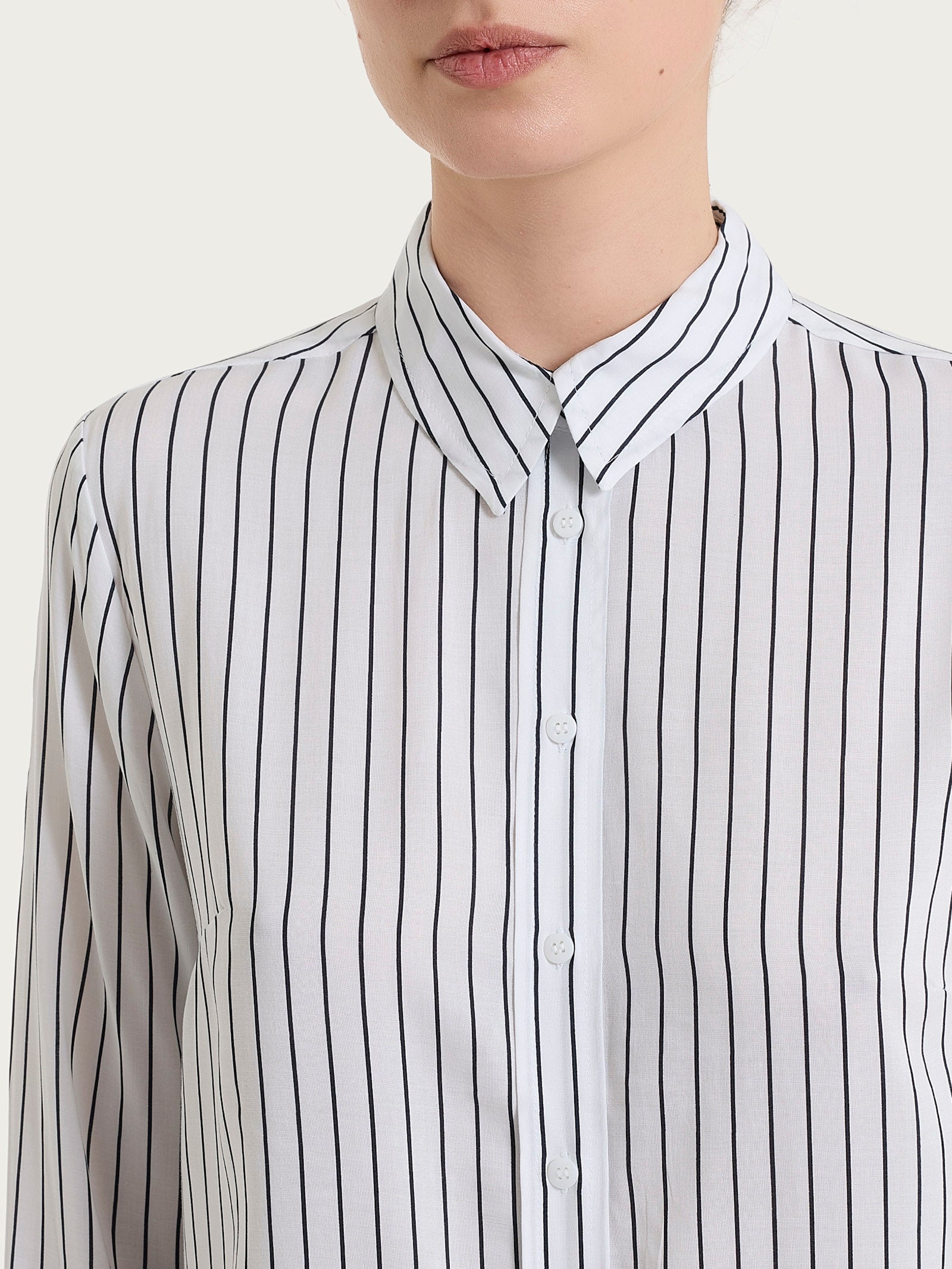 Ragno EcoSeta camicia a righe Fant. Bleu