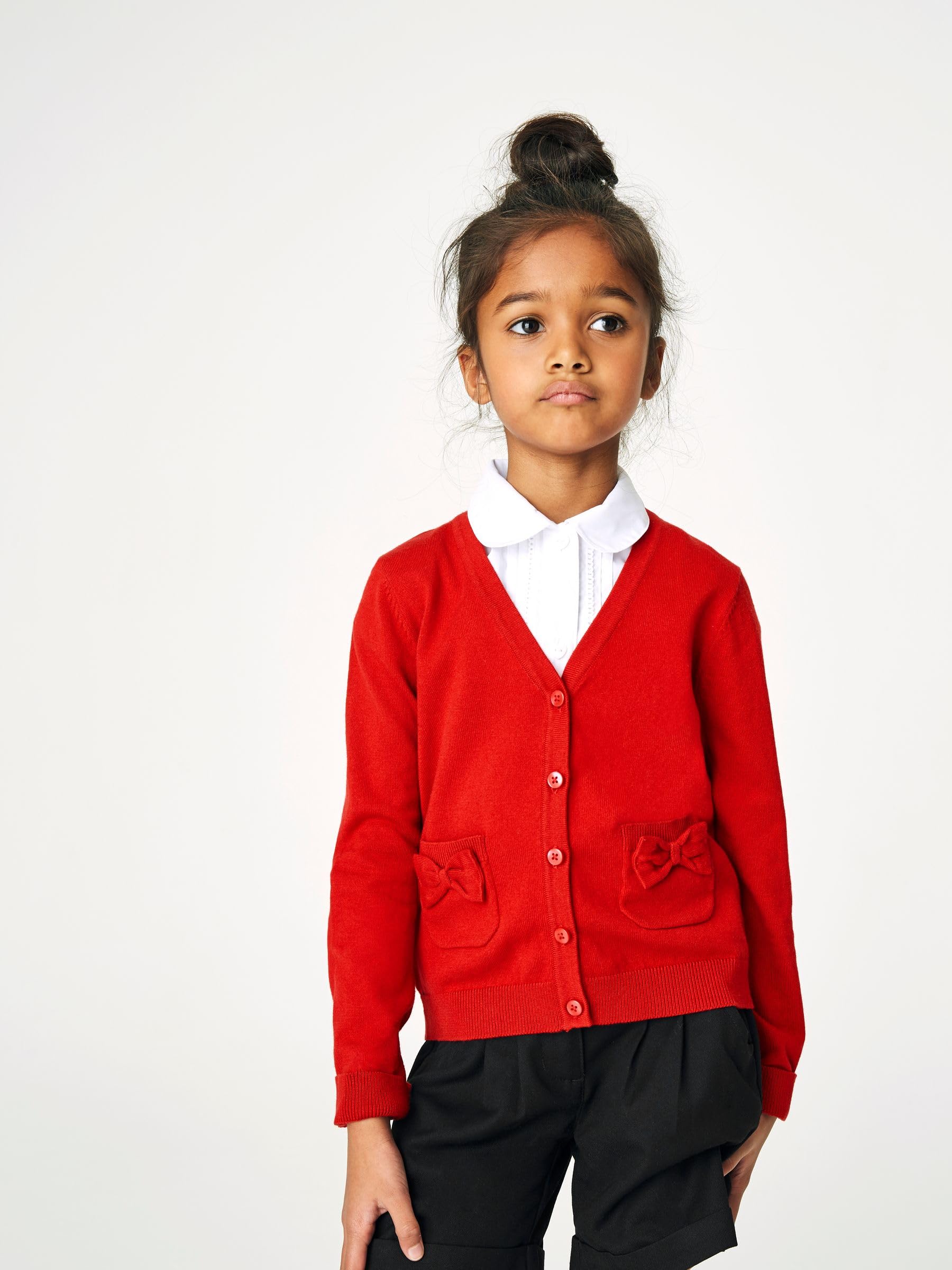 Next cardigan scuola misto cotone fiocco tasca