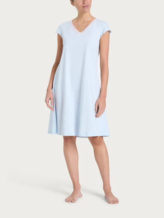 Ragno Jersey Cotone camicia da notte scollo V Ice Water