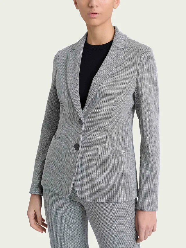 Ragno Compact Blazer spina pesce donna Fant.Nero