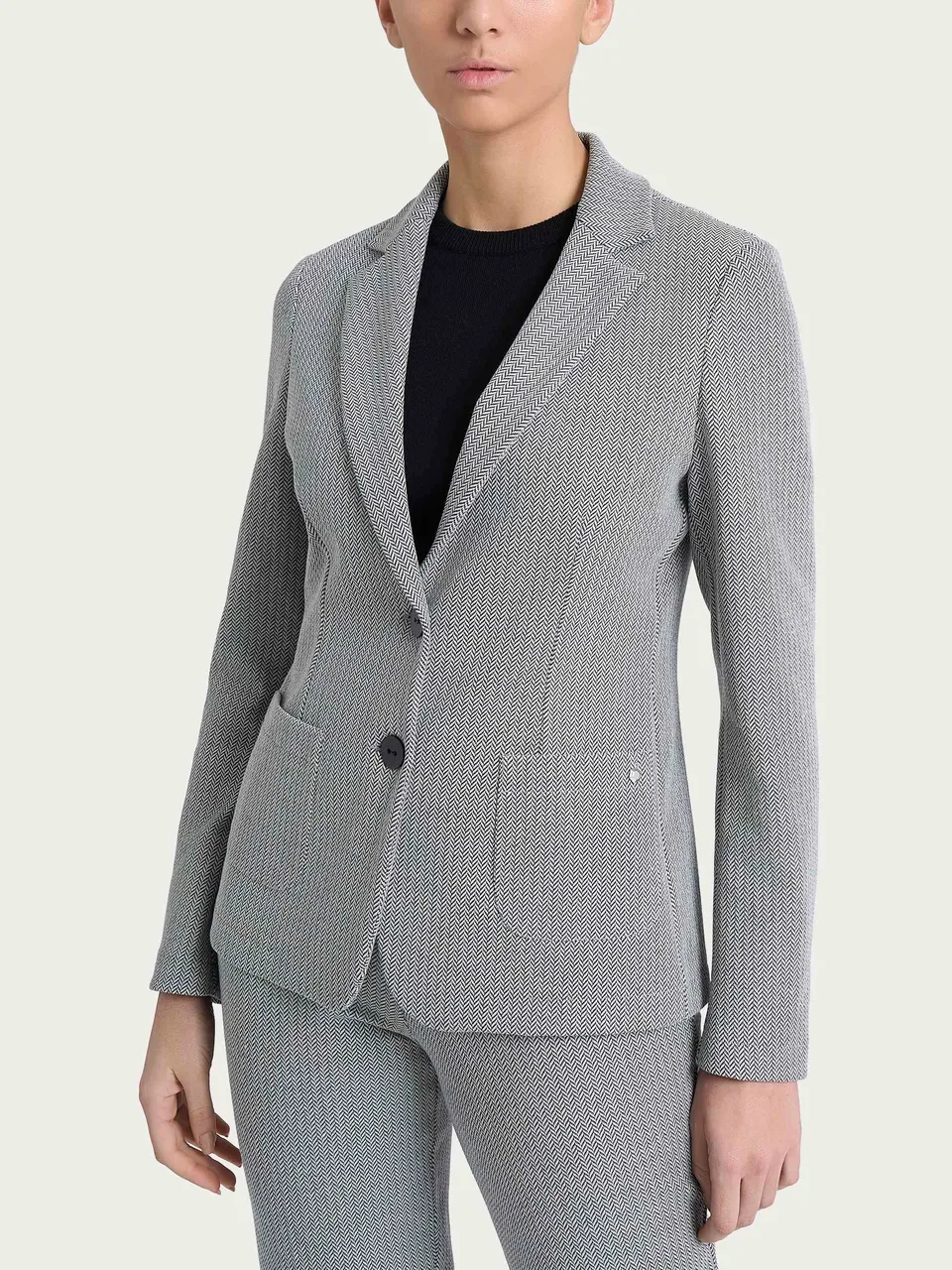 Ragno Compact Blazer spina pesce donna Fant.Nero