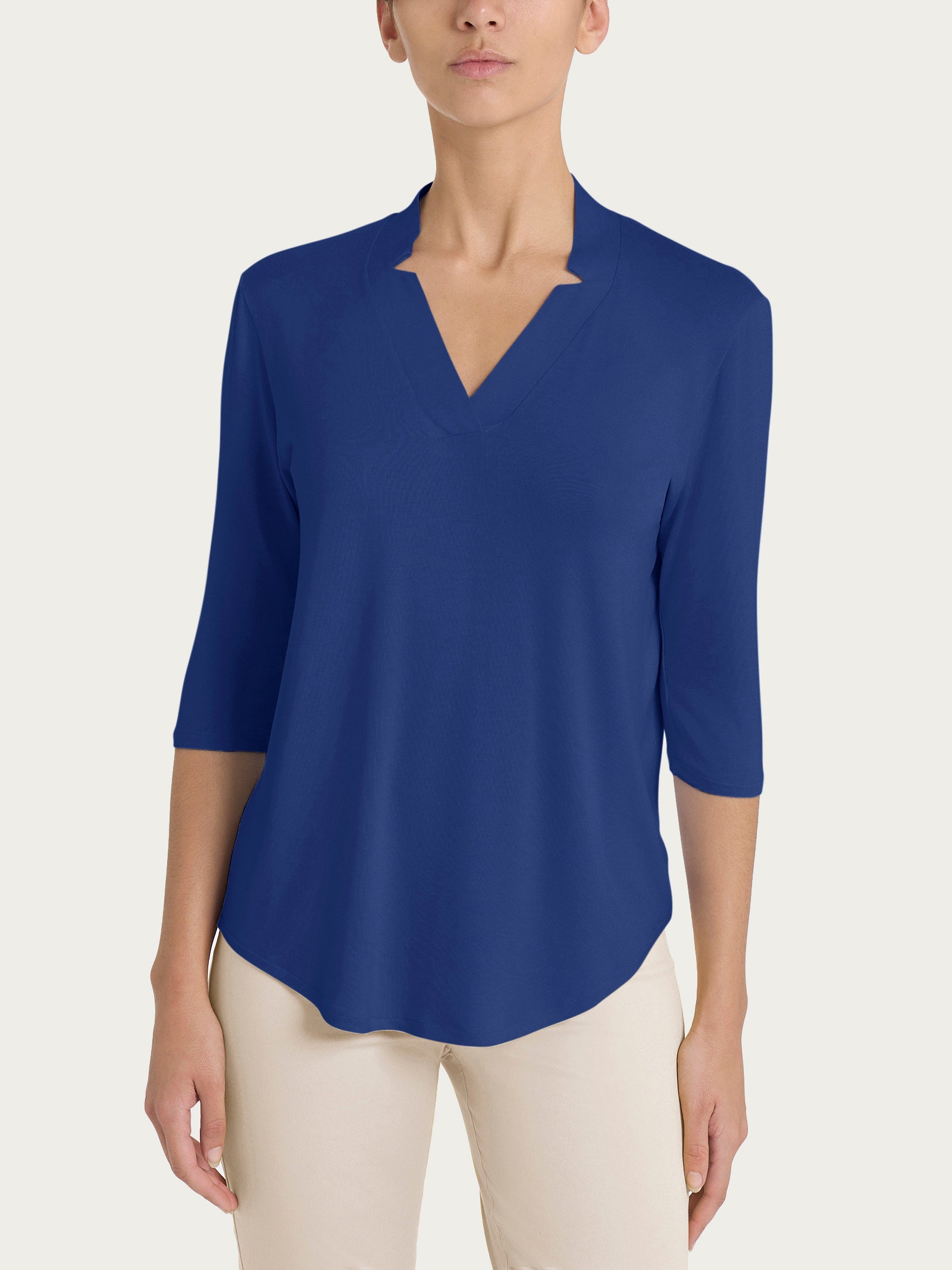 Ragno Viscosa Summer maglietta Blueberry scollo a V