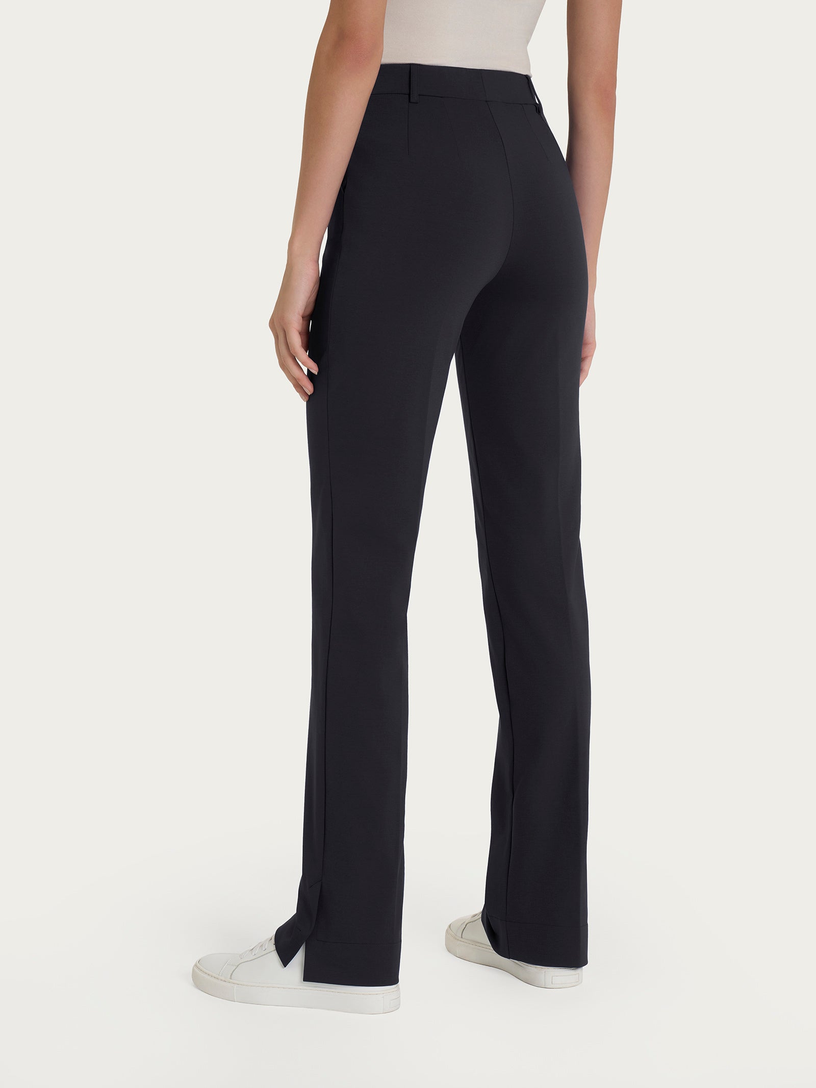Ragno Compact Light The Straight Leg Pantalone Nero Elasticizzato