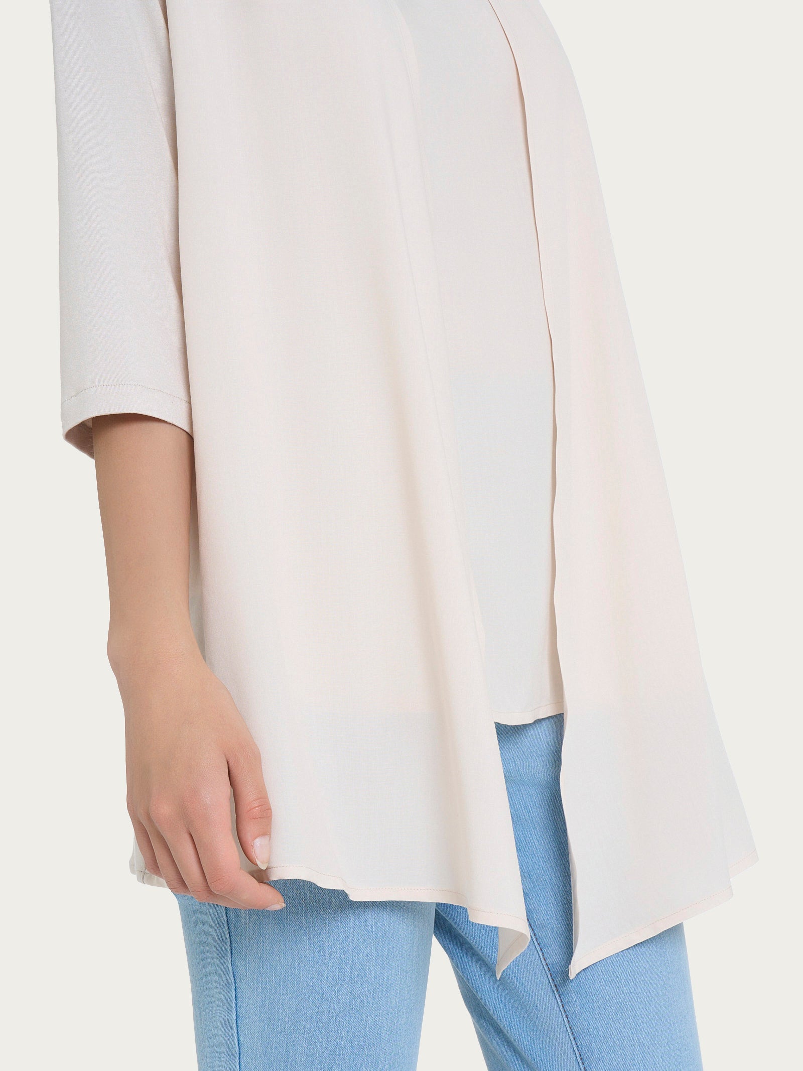 Ragno Cardigan Misto Viscosa Champignon manica 3/4