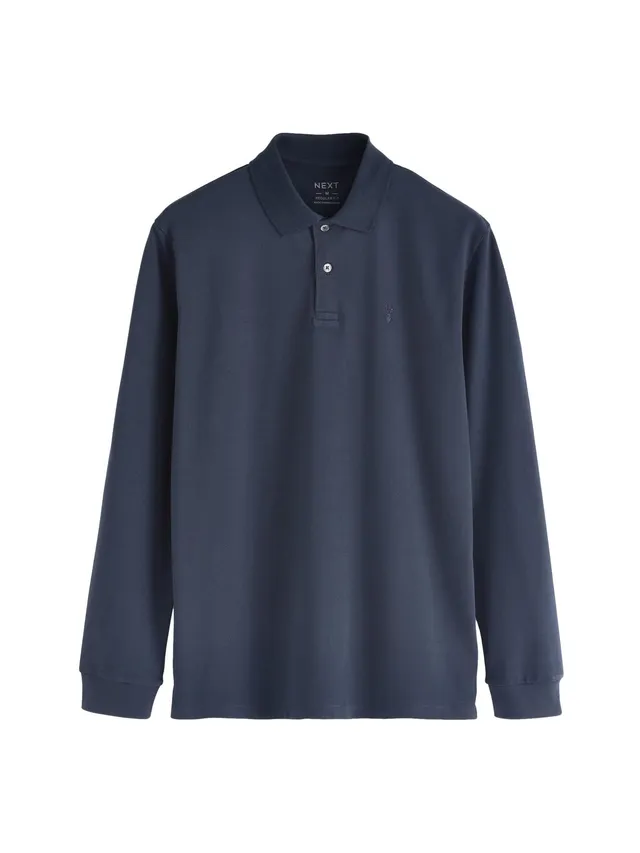 Next polo uomo maniche lunghe piqué regular cotone