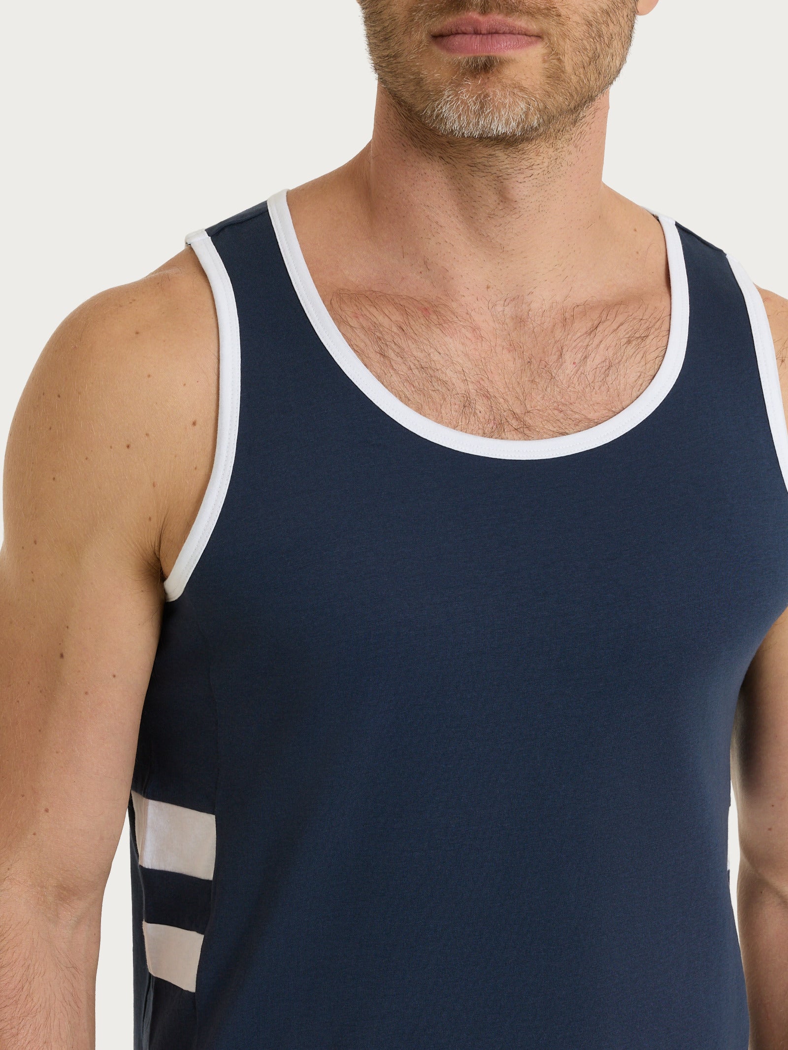 Ragno Jersey Cotone Canottiera Spalla Larga Tasca Outer Space