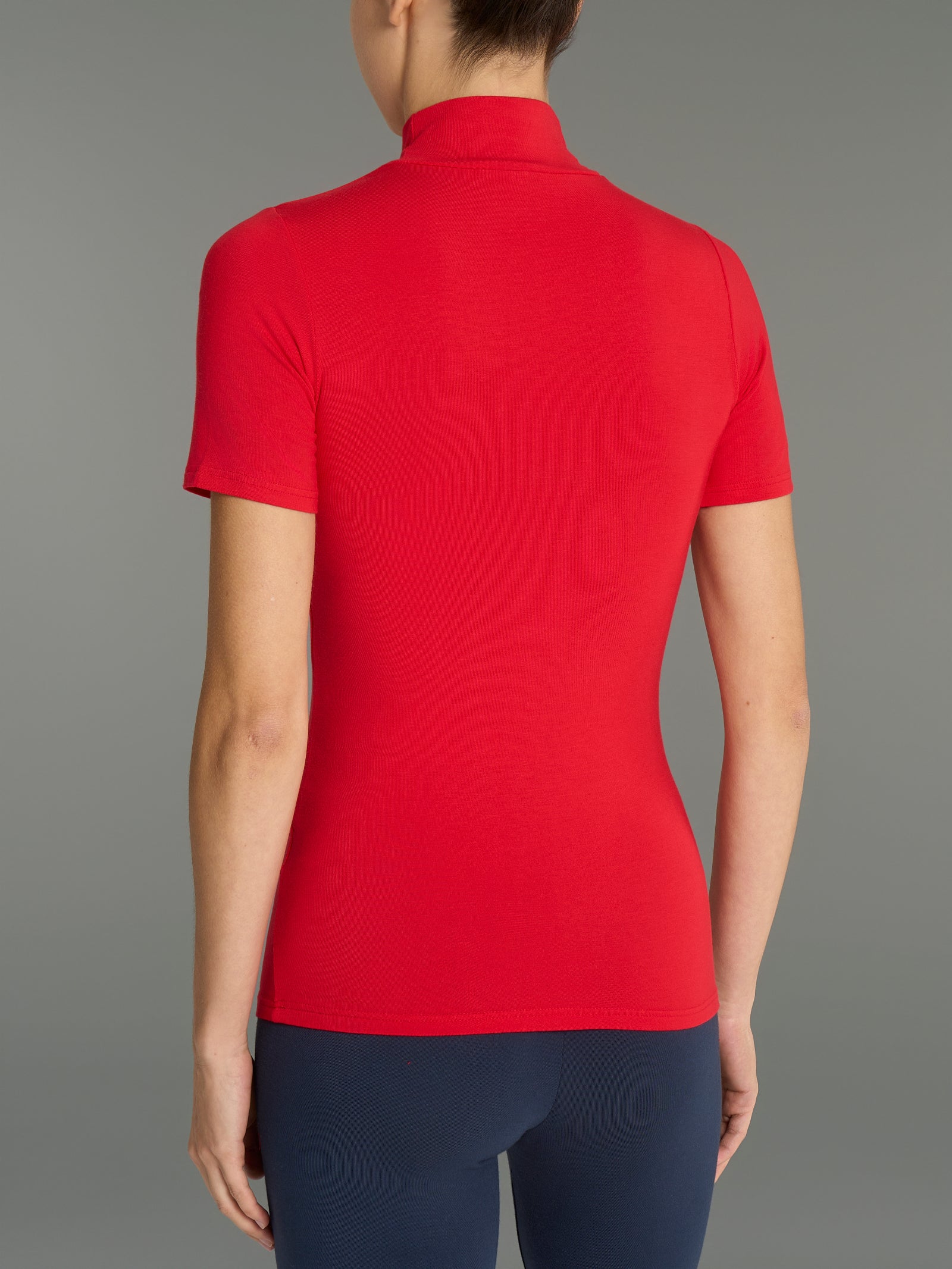 Ragno Eco Viscosa Lupetto maglietta rossa Salsa skinny