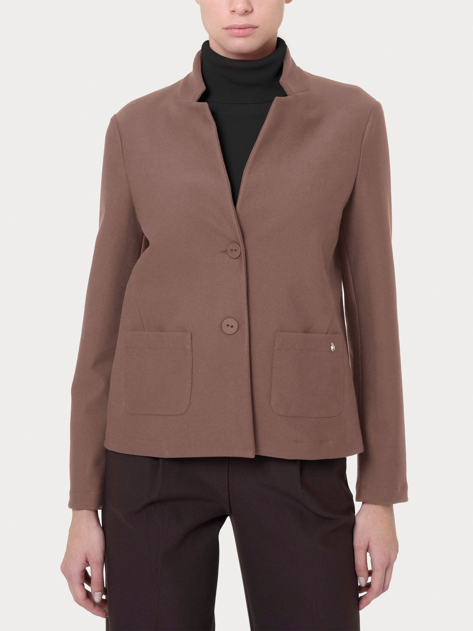 Ragno Compact blazer corto Pine Bark elasticizzato