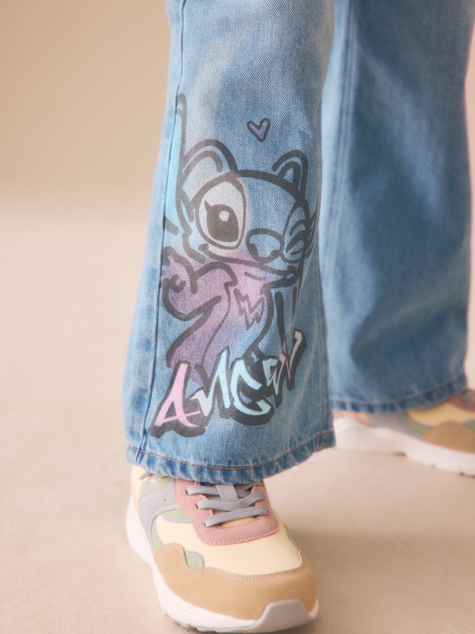 Next Jeans Lilo & Stitch Bimba in Denim