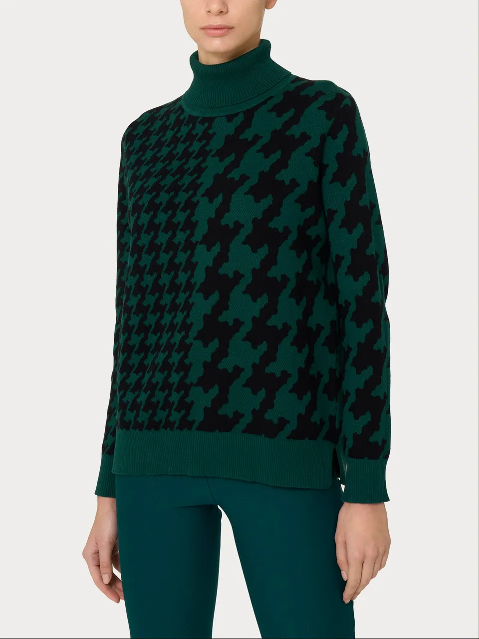 Ragno Winter Cotton Dolcevita Pied de Poule Rain Forest