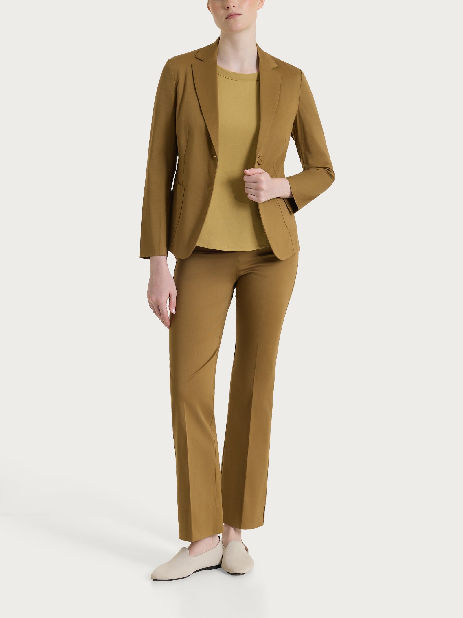 Ragno Satin Power blazer 2 bottoni cotone verde regular