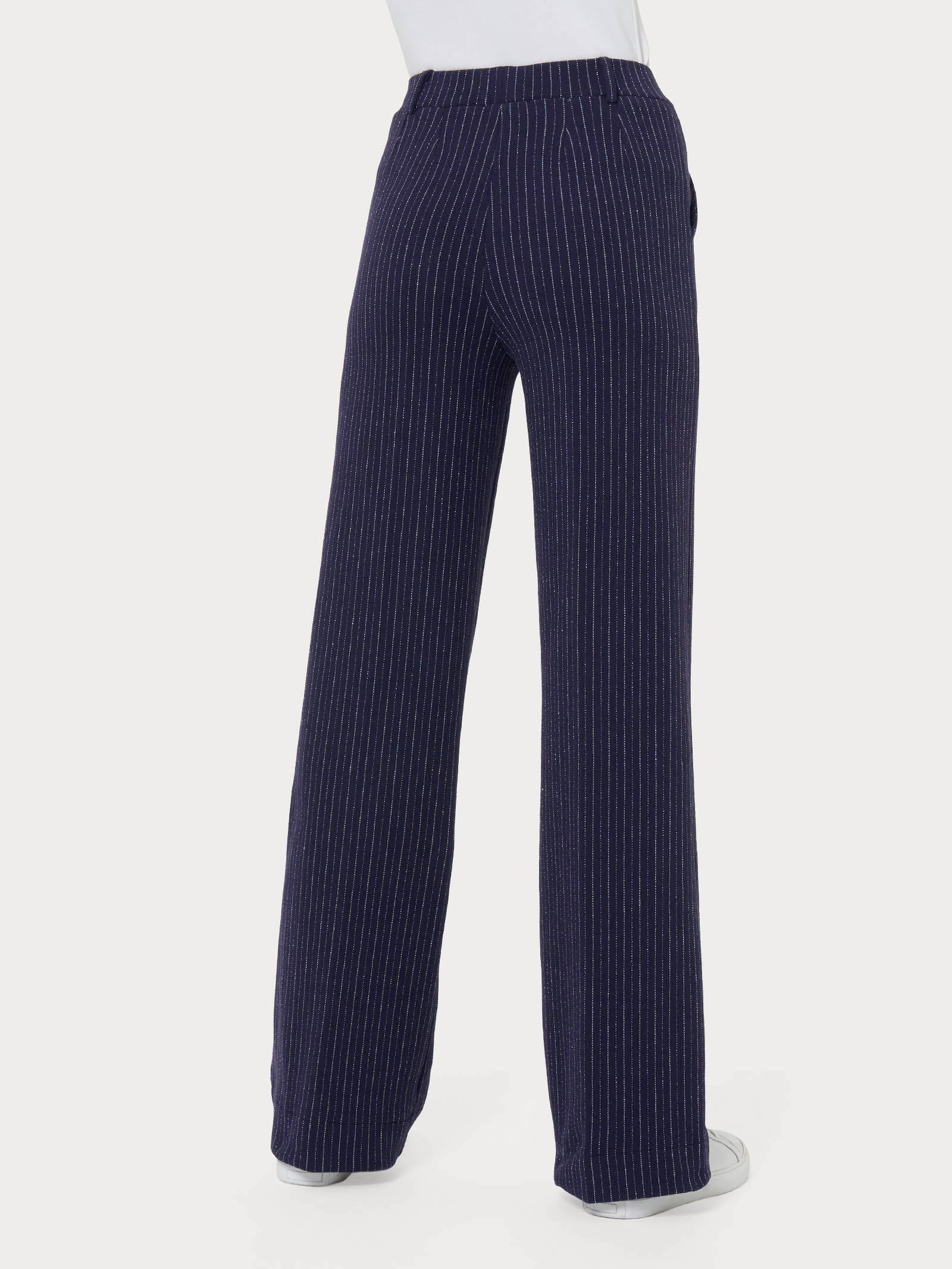 Ragno Compact Pantalone Palazzo Gessato Eco Jacquard wide leg
