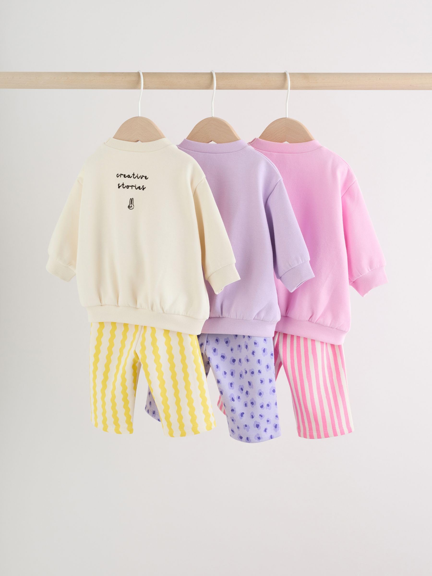 Next set neonata 6 pezzi felpe e pantaloni jogging