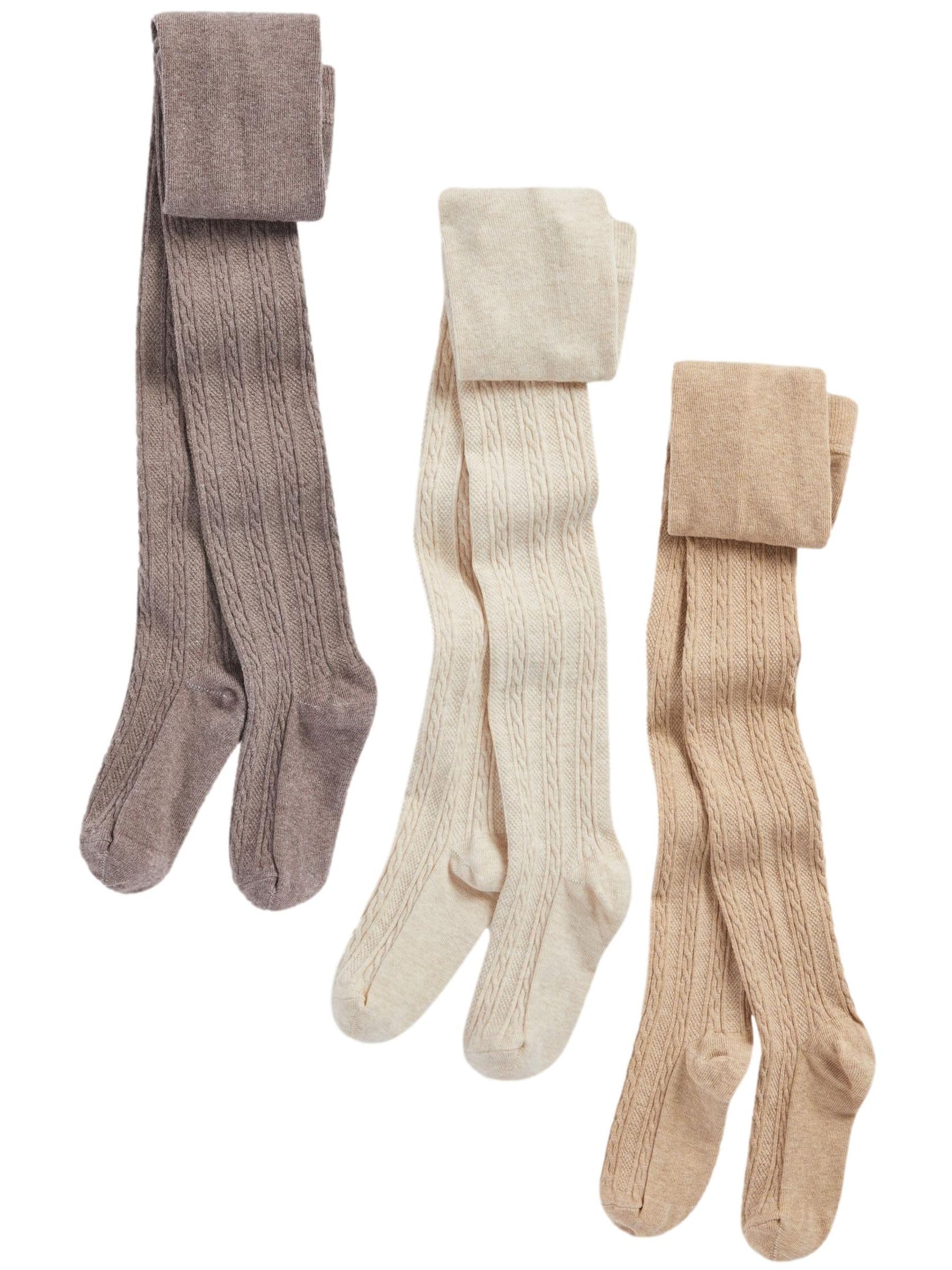 Next collant bambina trecce misto cotone 3 pezzi morbidi