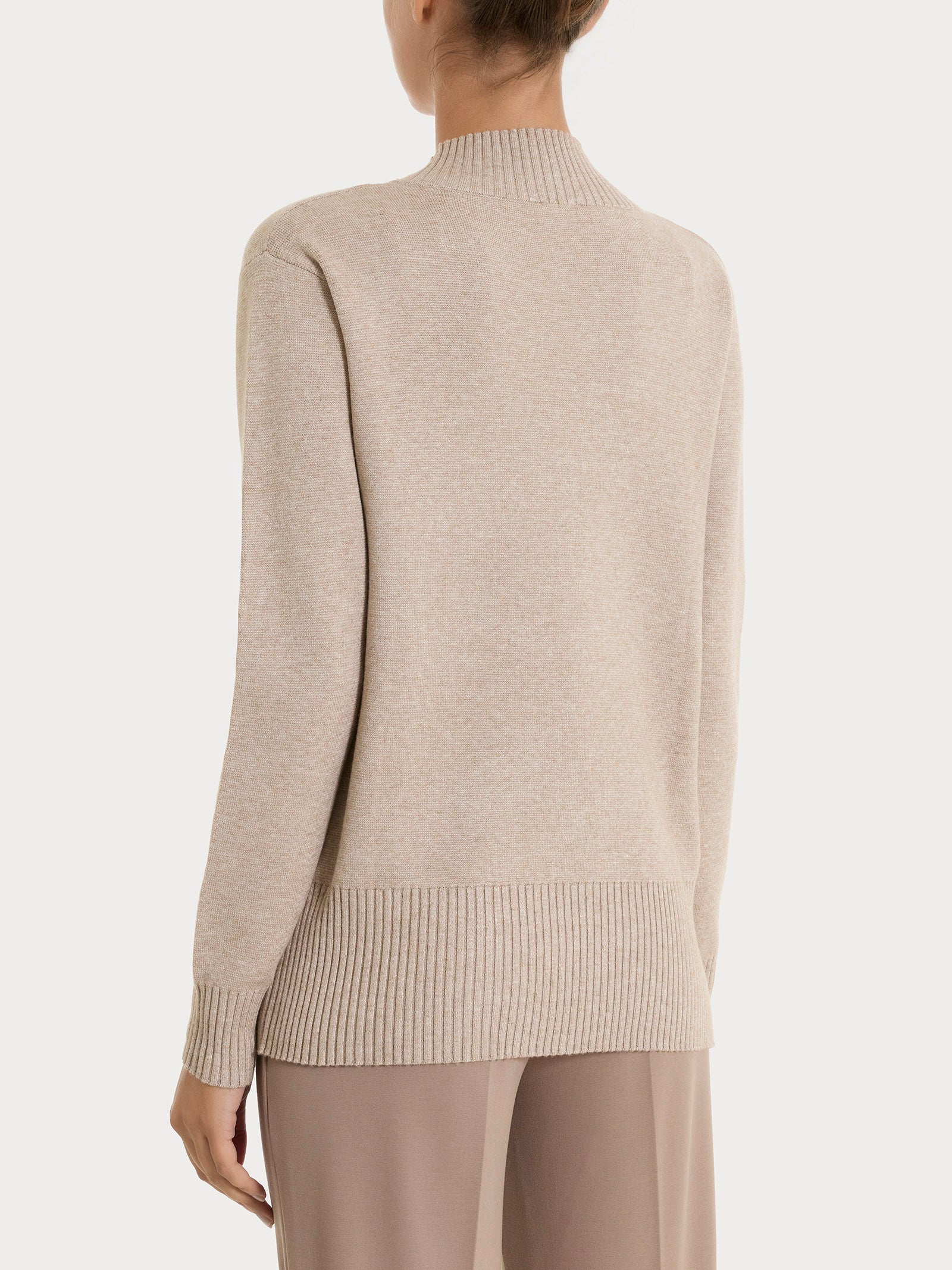 Ragno Super Soft Maglia Donna Scollo V Cammello Misto Viscosa