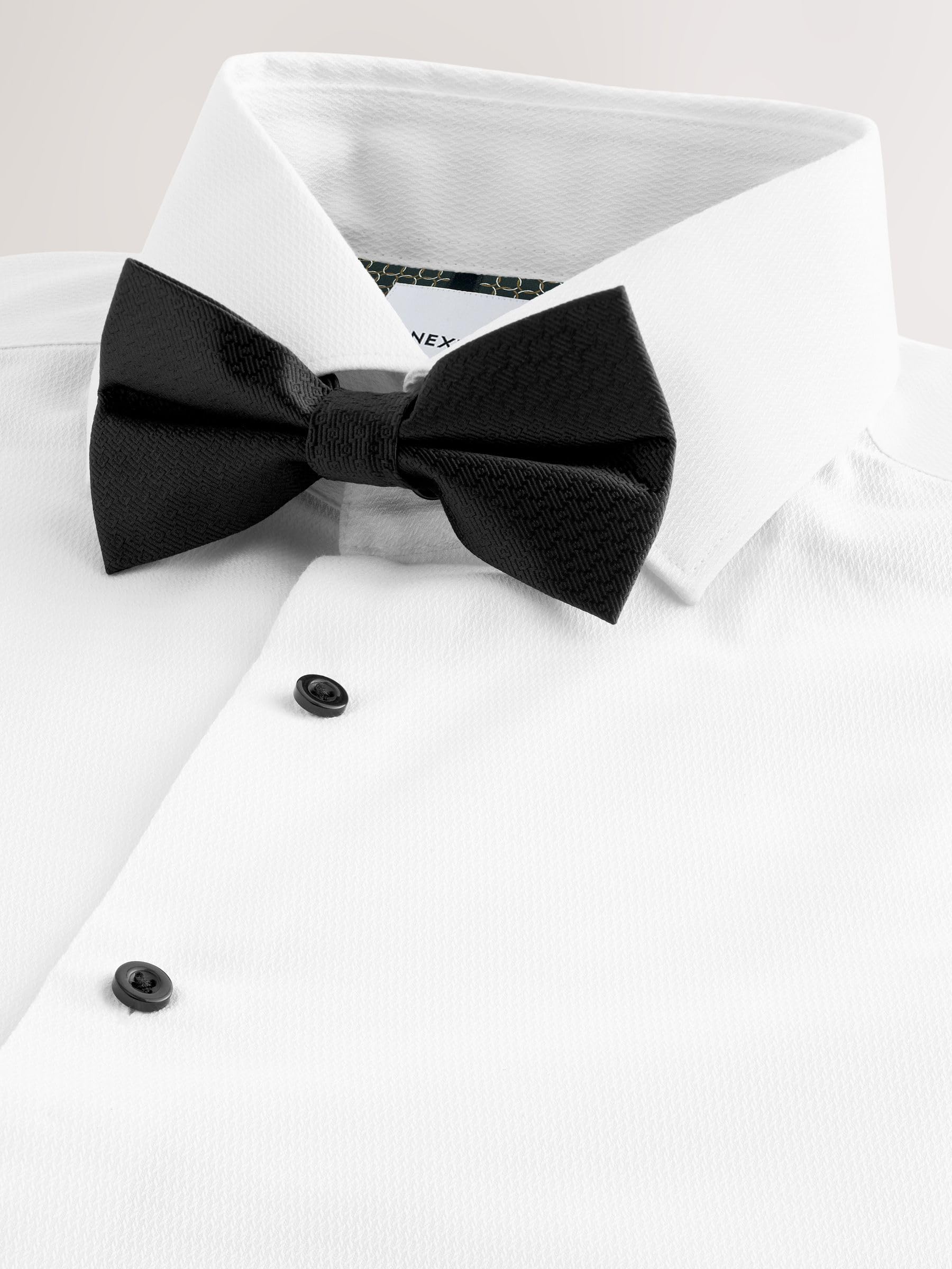 Next camicia uomo slim con papillon bianco nero 42