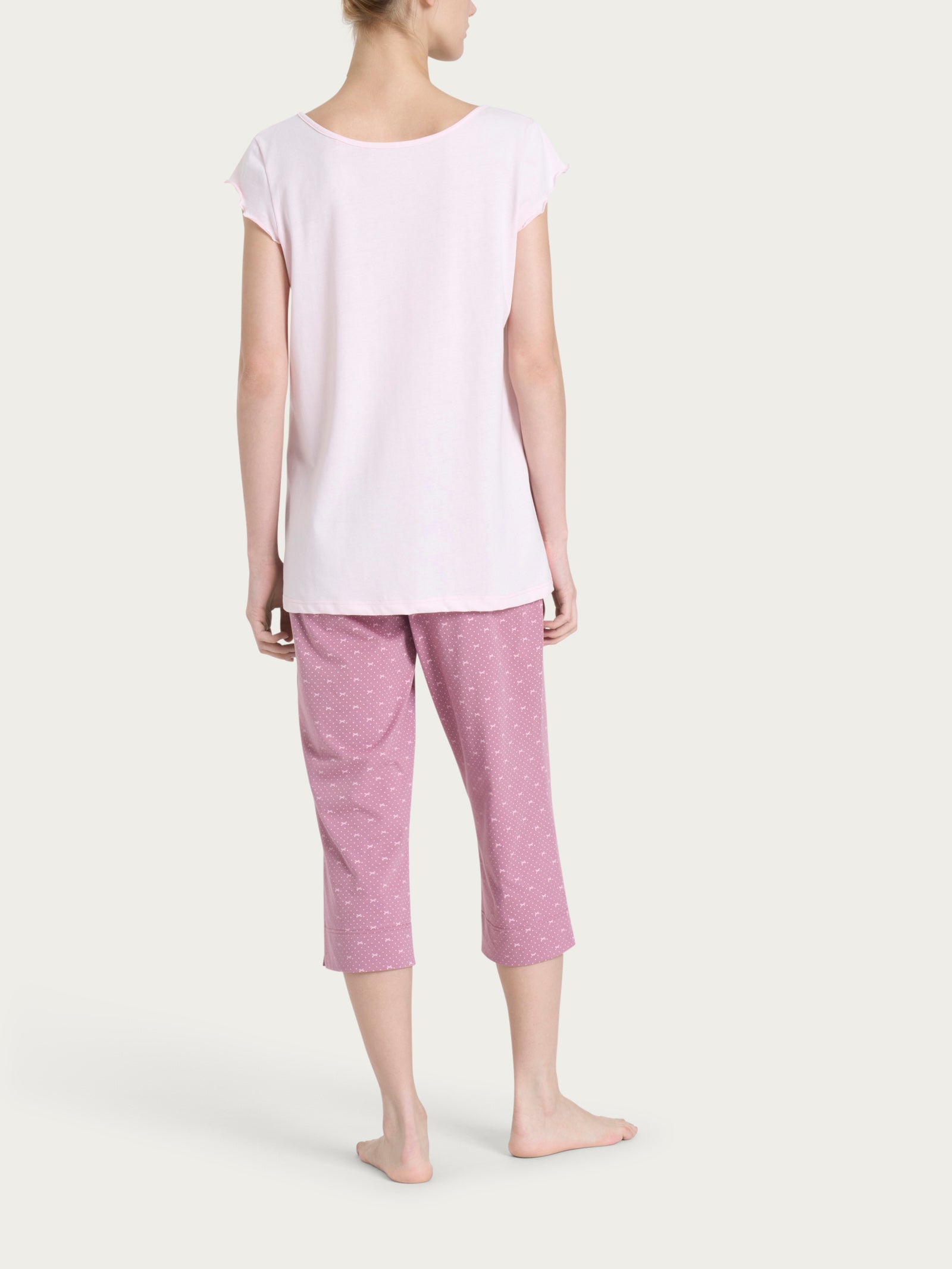 Ragno Pigiama Pinocchietto cotone Pink a boo jersey
