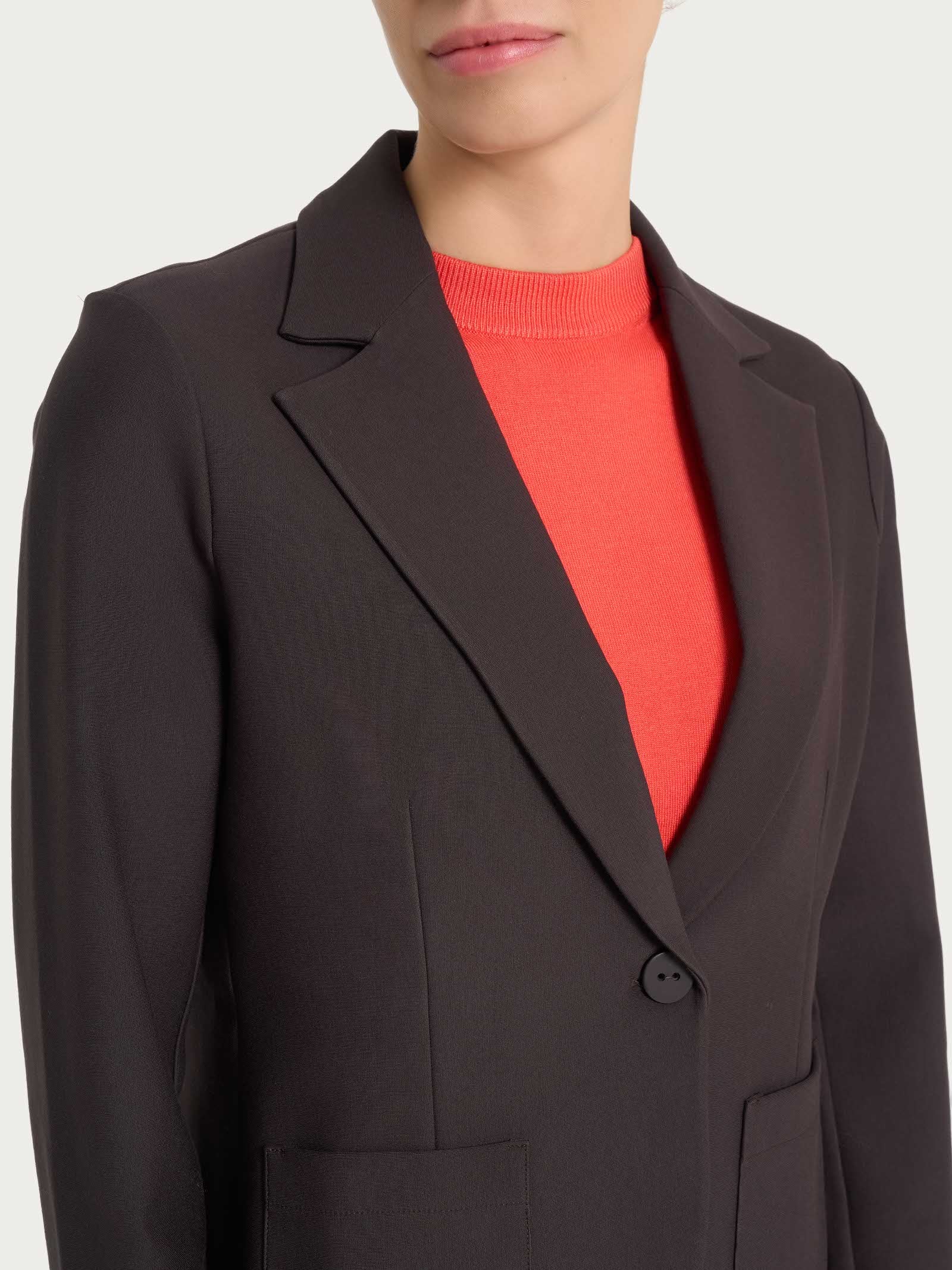 Ragno Compact Blazer corto 1 bottone Chocolate Torte regular