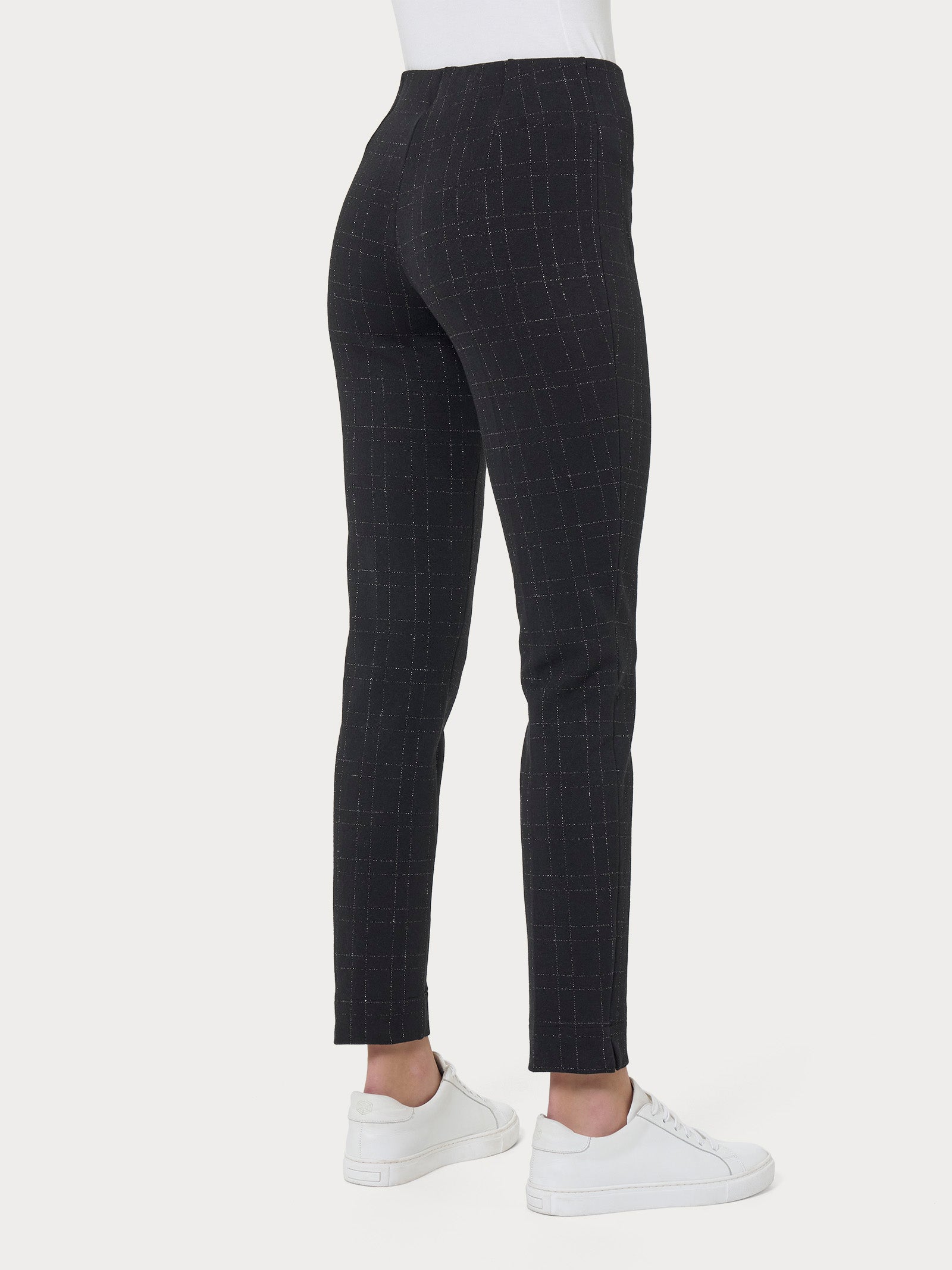 Ragno Eco Jacquard Pantalone Sigaretta Nero fantasia check