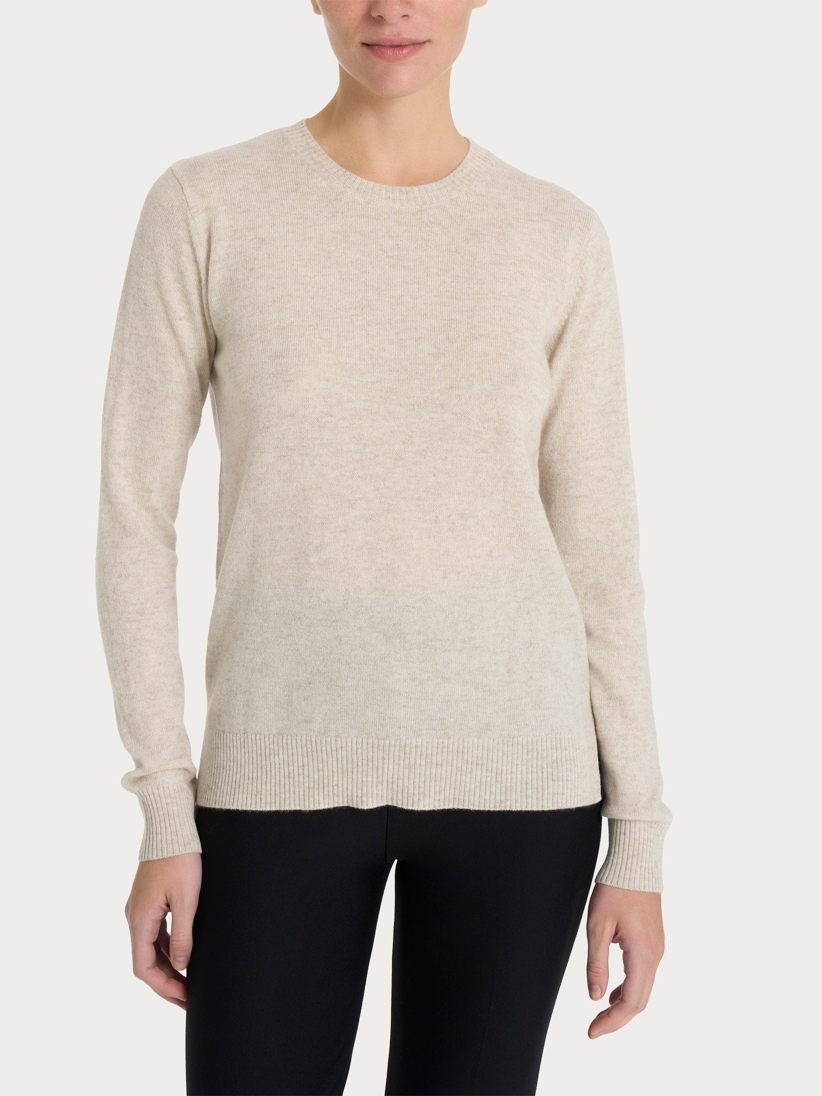 Ragno Merino Soft Girocollo Maglia Donna Champignon Cashmerino