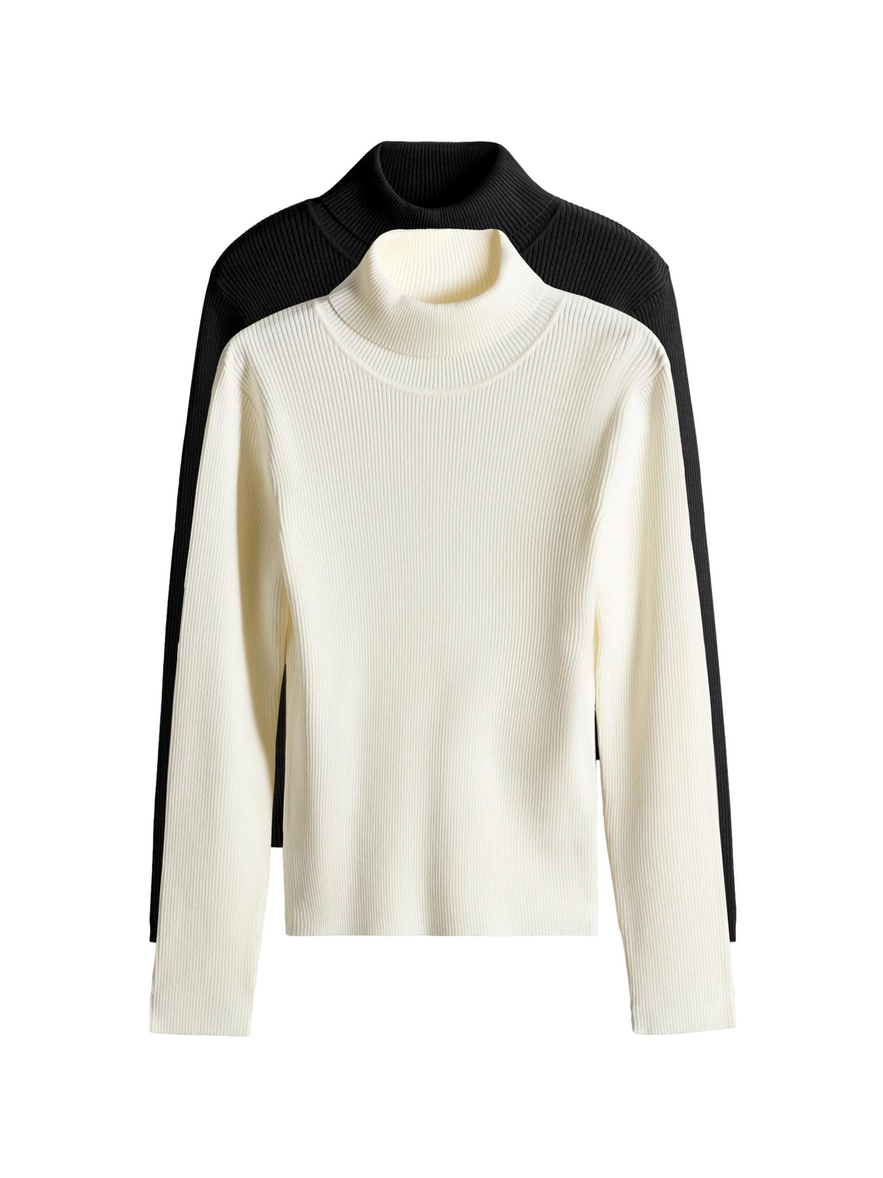 Next The Set maglioni collo alto coste 2 pezzi
