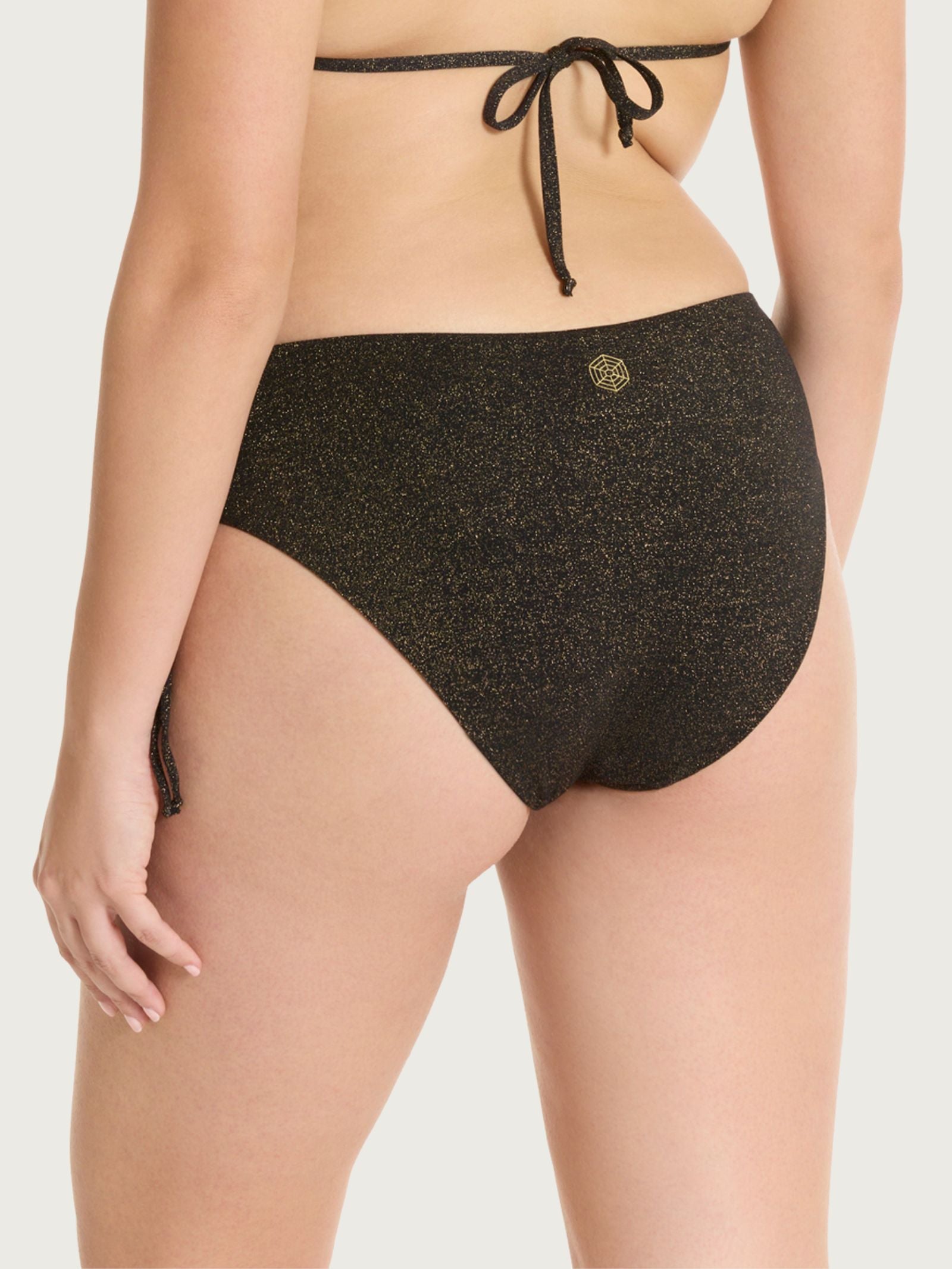 Ragno Invisible slip regolabile donna nero microfibra lurex
