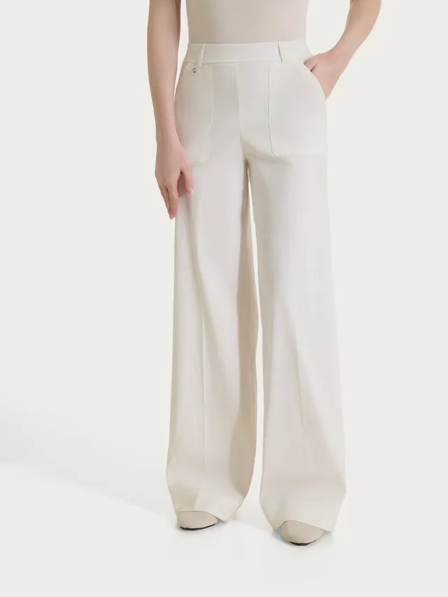 Ragno Linen Super Fresh Pantalone Palazzo tasche Candido