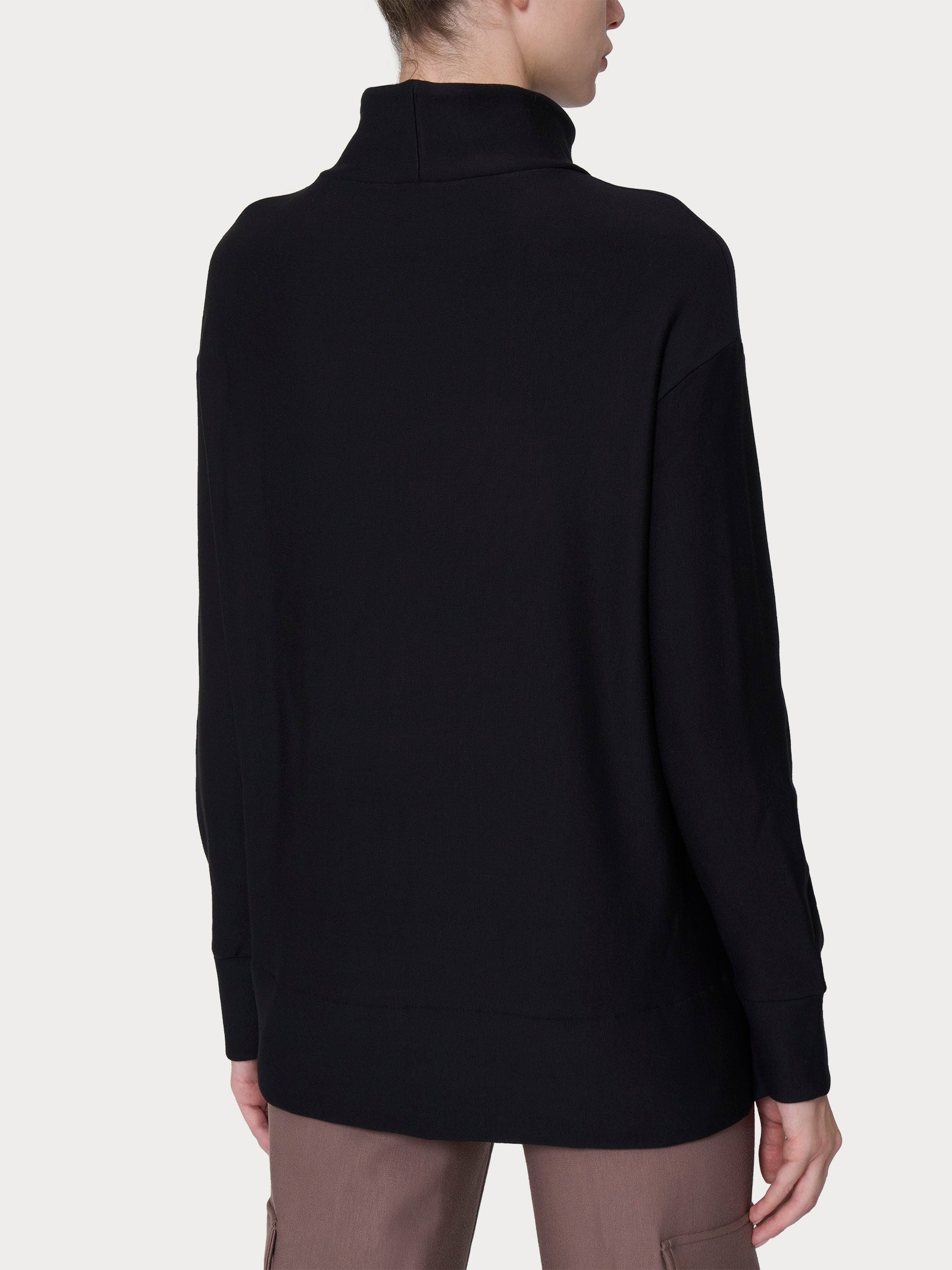 Ragno Comfort felpa collo alto nera relaxed