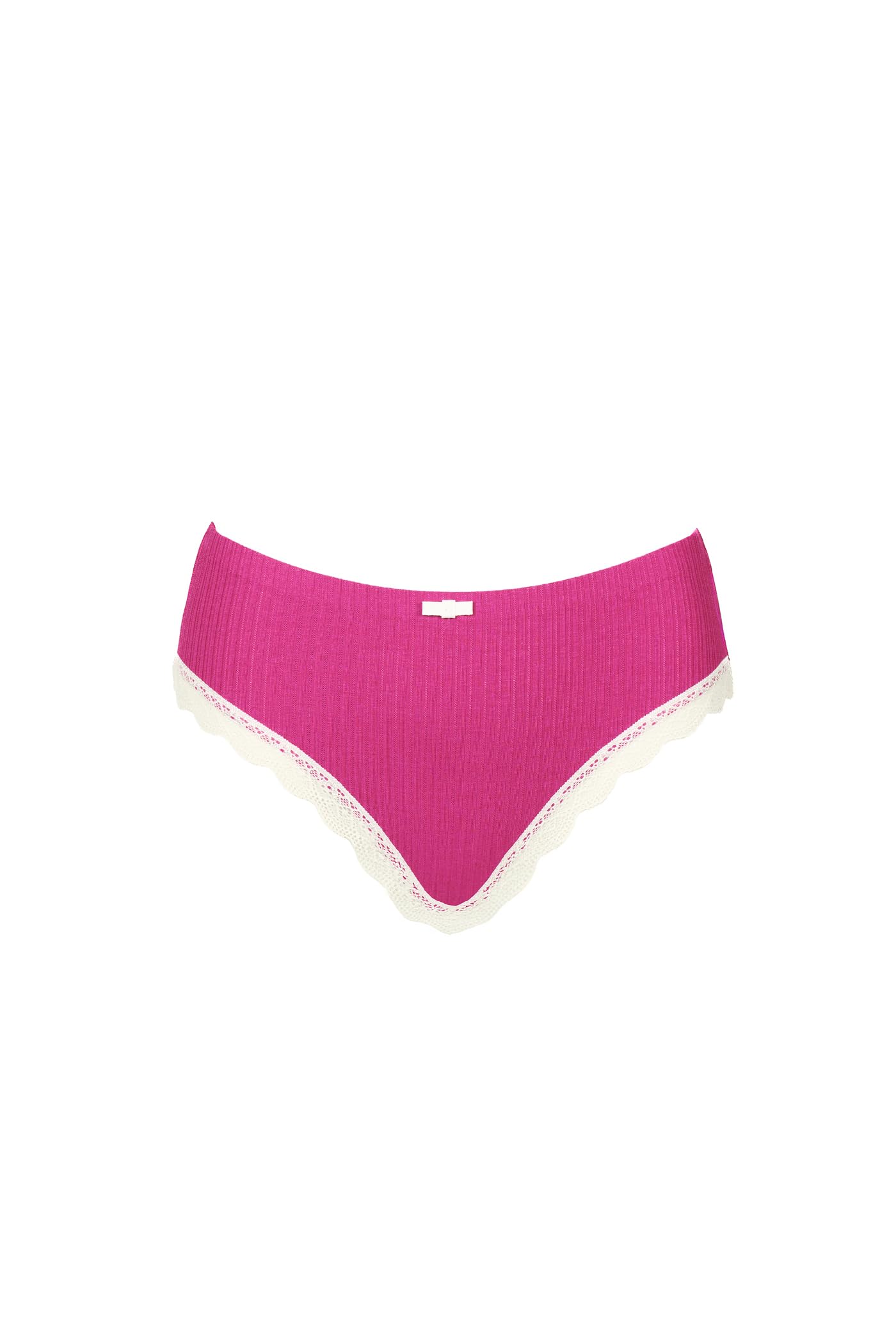 Goldenpoint slip donna fianco medio costina cotone pizzo
