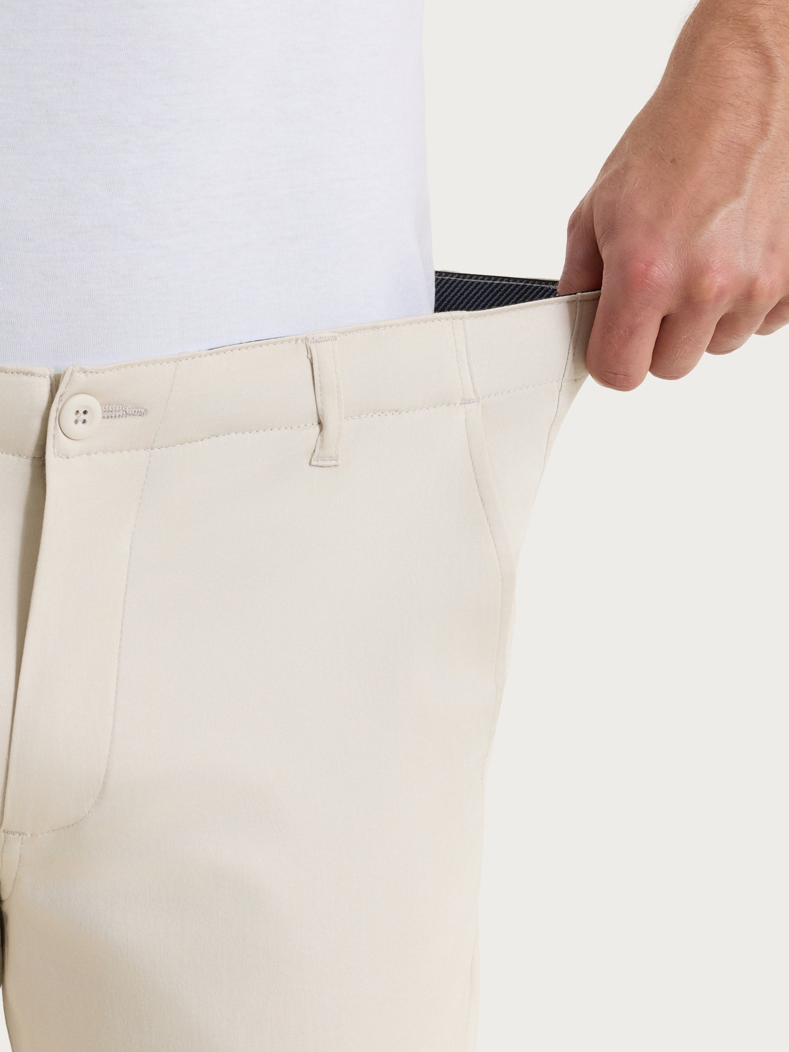 Ragno Satin Power pantalone chino tasche america Champignon